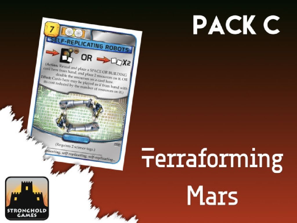 Terraforming Mars: Self Replicating Robots - Rare Promo Card  (1-5) board game collectible - Main Image 2