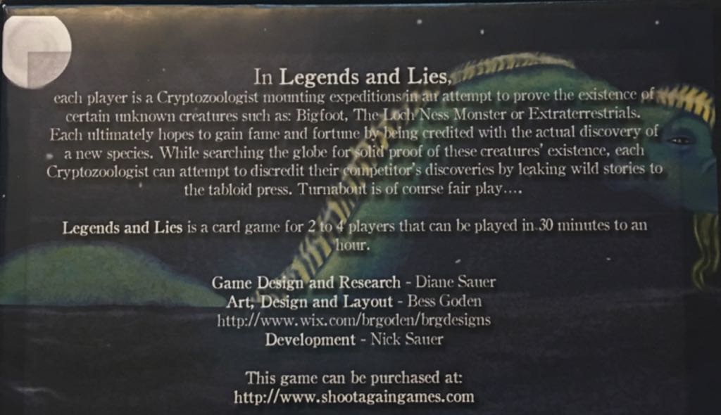 Legends And Lies   (2-4) board game collectible - Main Image 2