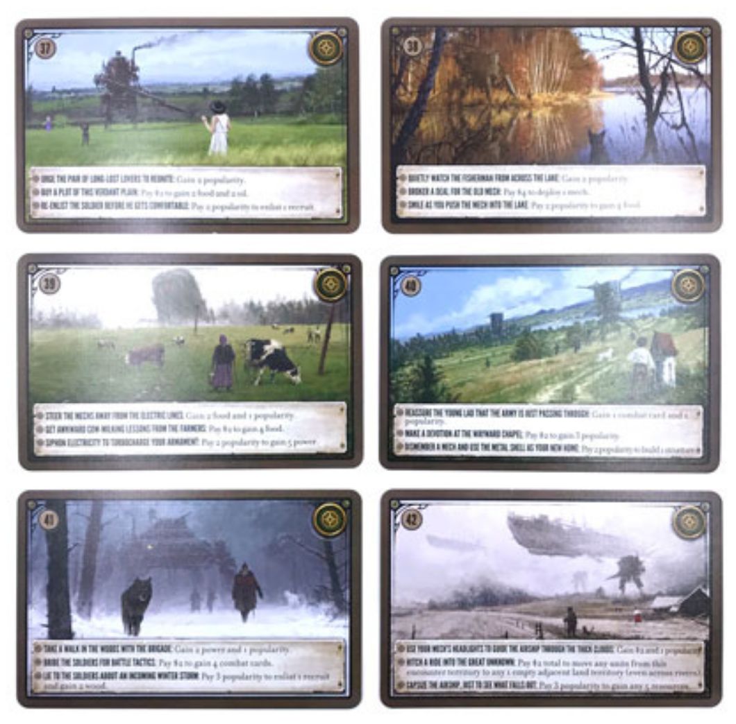 Scythe: Bonus Cards-6 Encounter Cards 37-42  (1 - 5) board game collectible - Main Image 2