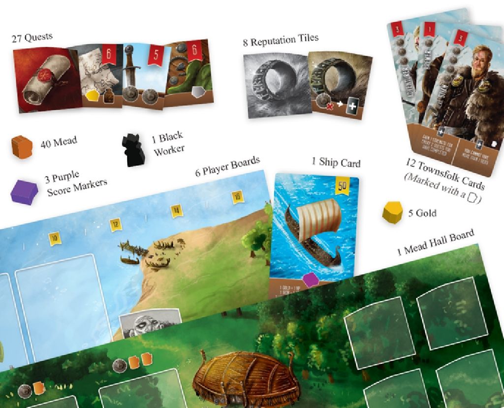 The North Sea Saga: (2) Raiders Of The North Sea: Hall Of Heroes  (2-5) board game collectible - Main Image 2