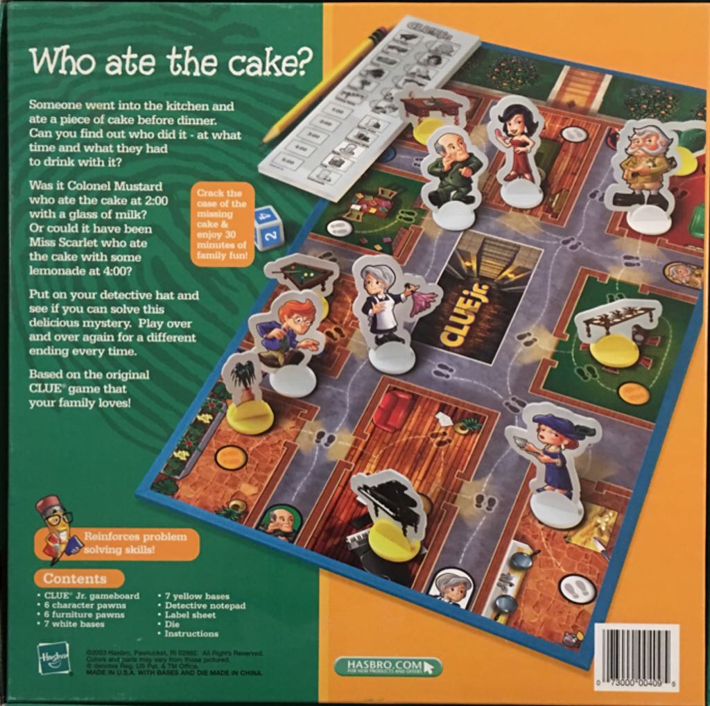 Clue Jr. : The Case Of The Missing Cake  (2-6) board game collectible - Main Image 2