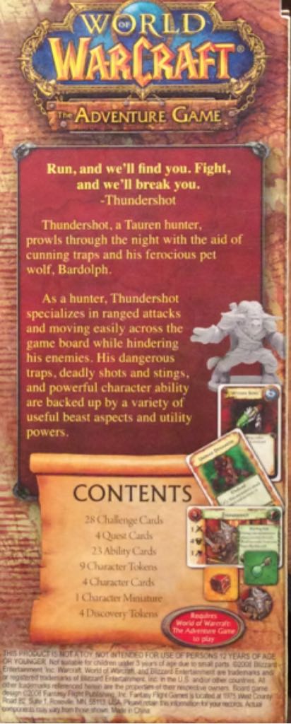 WoW The Adventure Game: Thundershot  (2-4) board game collectible - Main Image 2