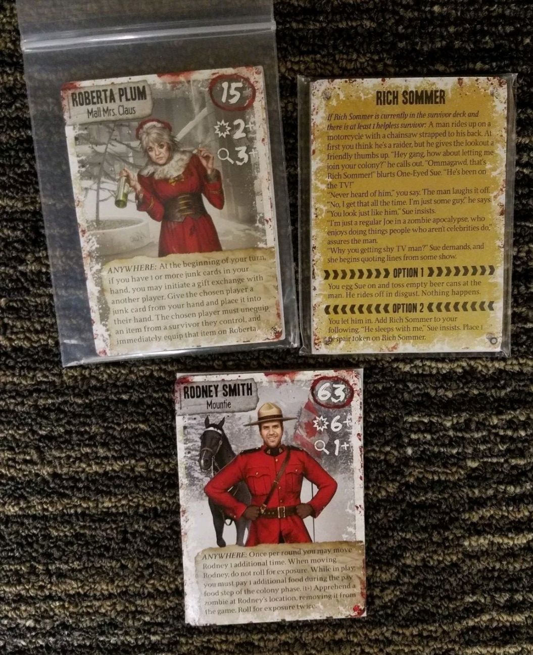 Dead Of Winter : Promo Characters Rodney Smith- Roberta Plum & Rich Sommer  (2-5) board game collectible - Main Image 2