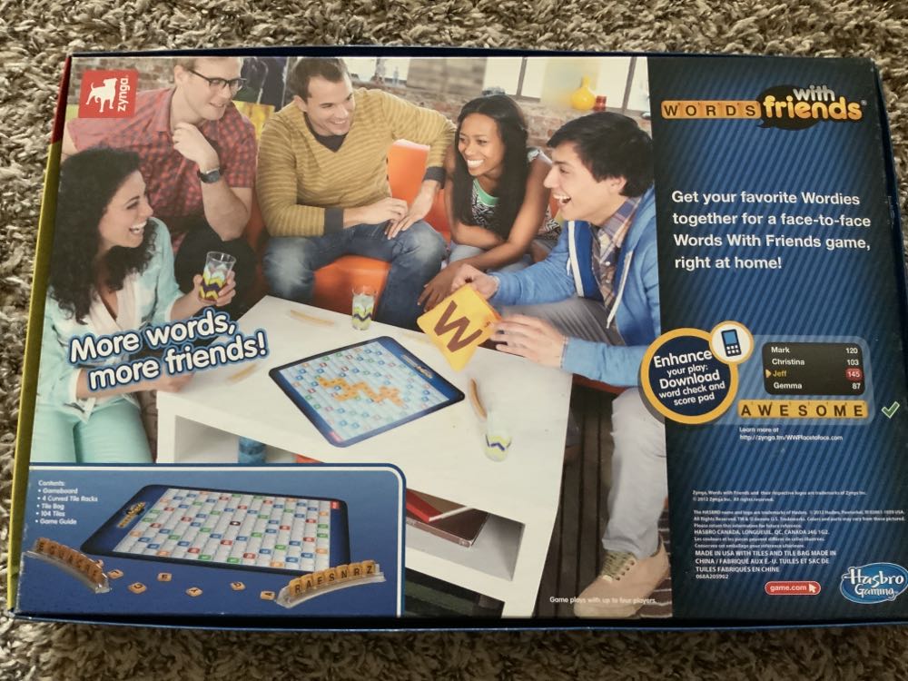 Words with Friends  (2-4) board game collectible [Barcode 653569794318] - Main Image 2