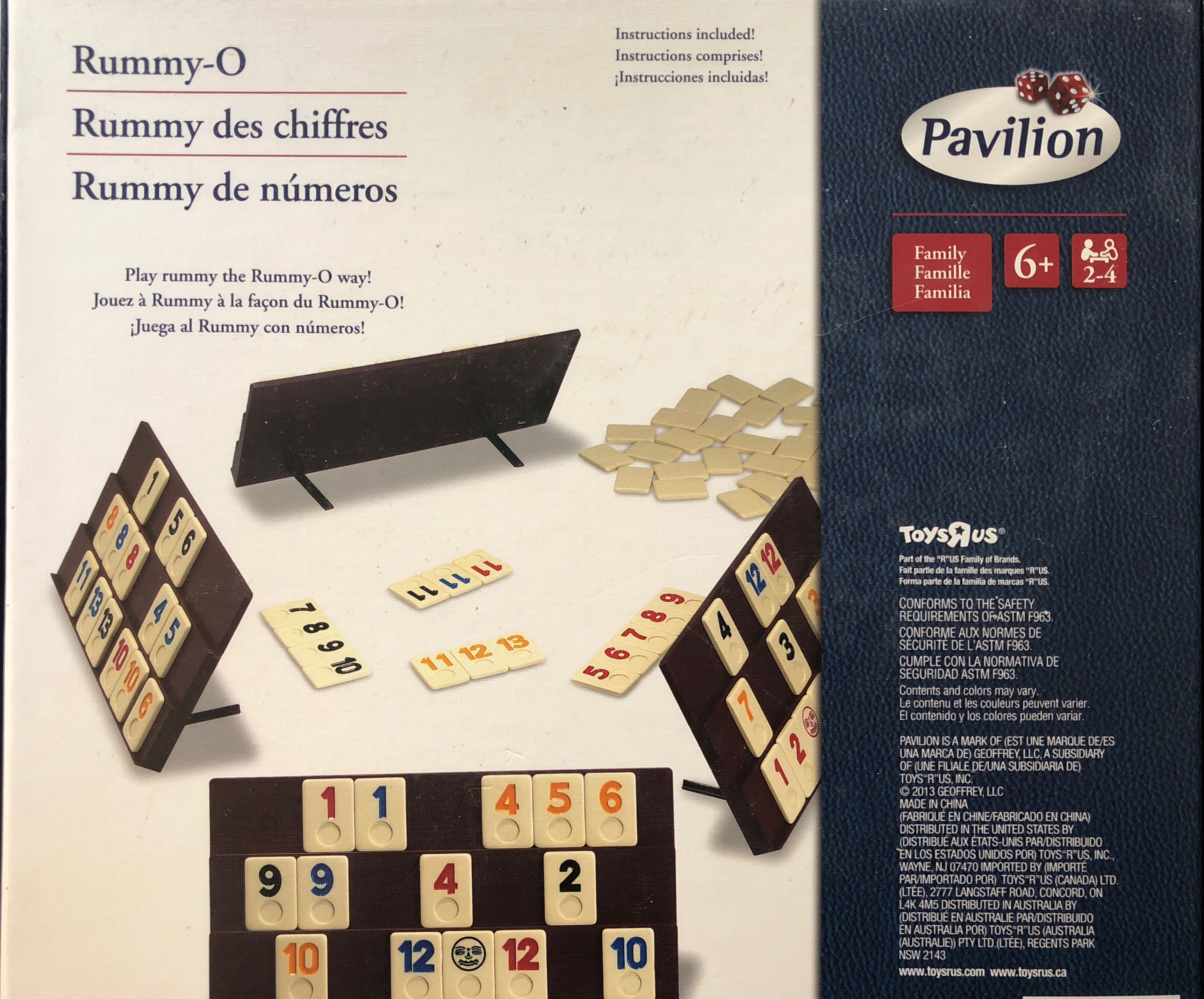 Rummy-O  (2-4) board game collectible [Barcode 803516783753] - Main Image 2