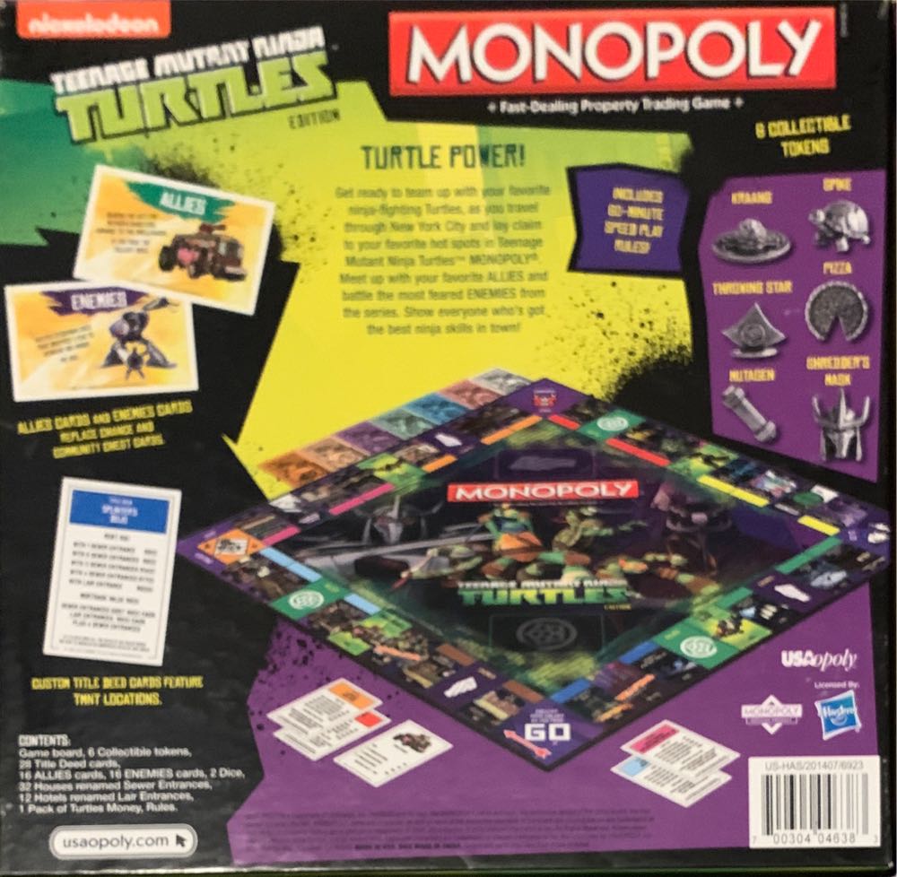 Monopoly : Teenage Mutant Ninja Turtles  (2-6) board game collectible [Barcode 700304046383] - Main Image 2