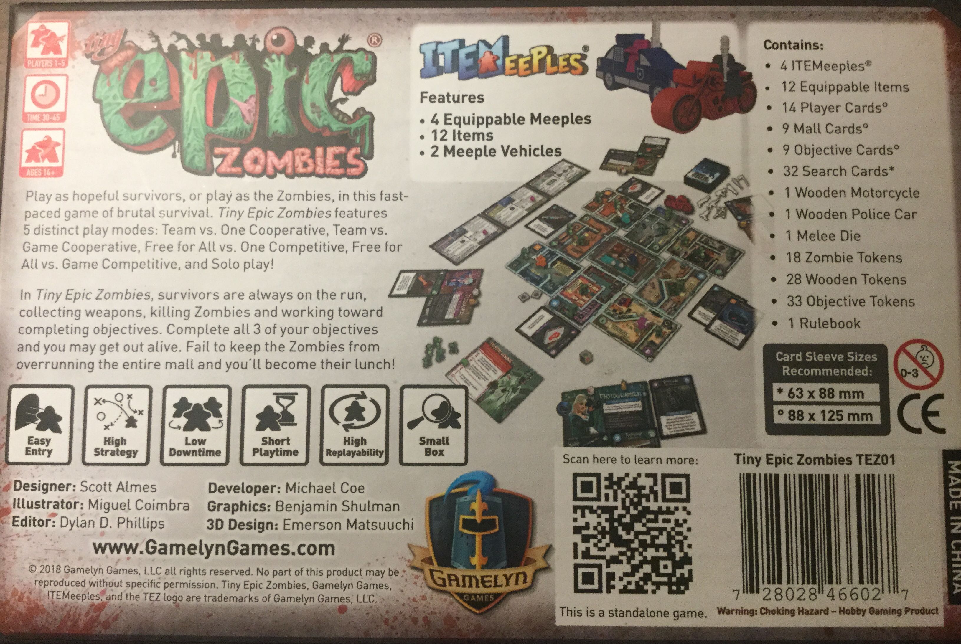 Tiny Epic Zombies  (1-5 Players) board game collectible [Barcode 728028466027] - Main Image 2
