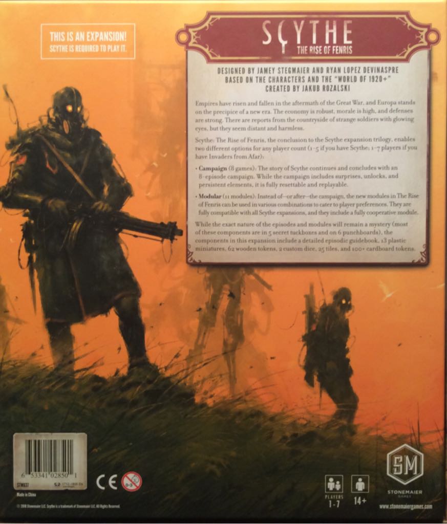 Scythe: The Rise of Fenris  (7) board game collectible [Barcode 653341028501] - Main Image 2