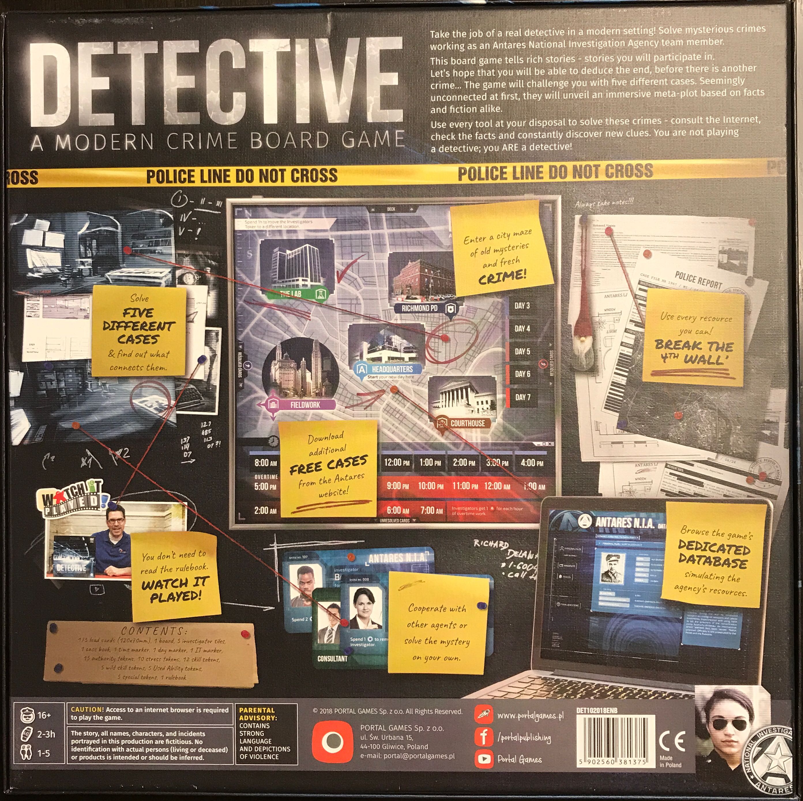 Detective: A Modern Crime Board Game  (1-5) board game collectible [Barcode 5902560381375] - Main Image 2