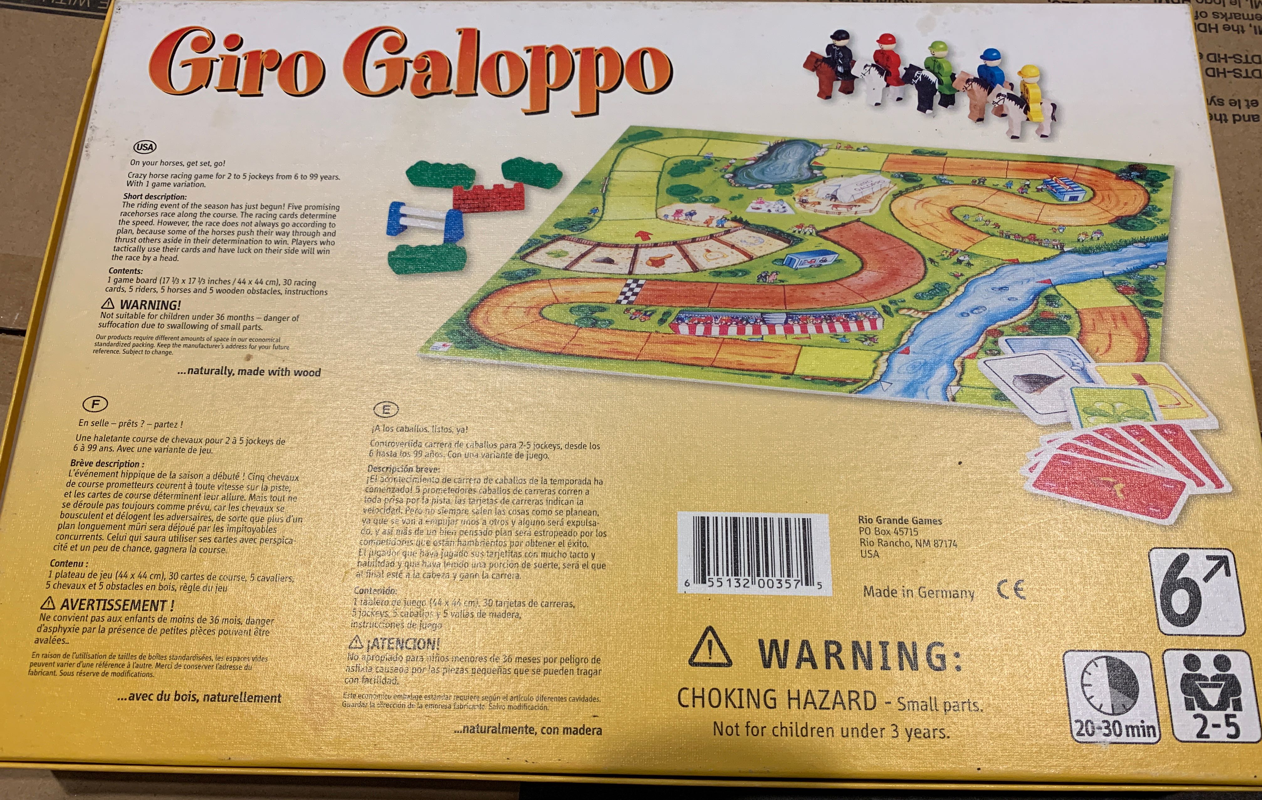 Giro Galoppo  (2-5) board game collectible [Barcode 655132003575] - Main Image 2