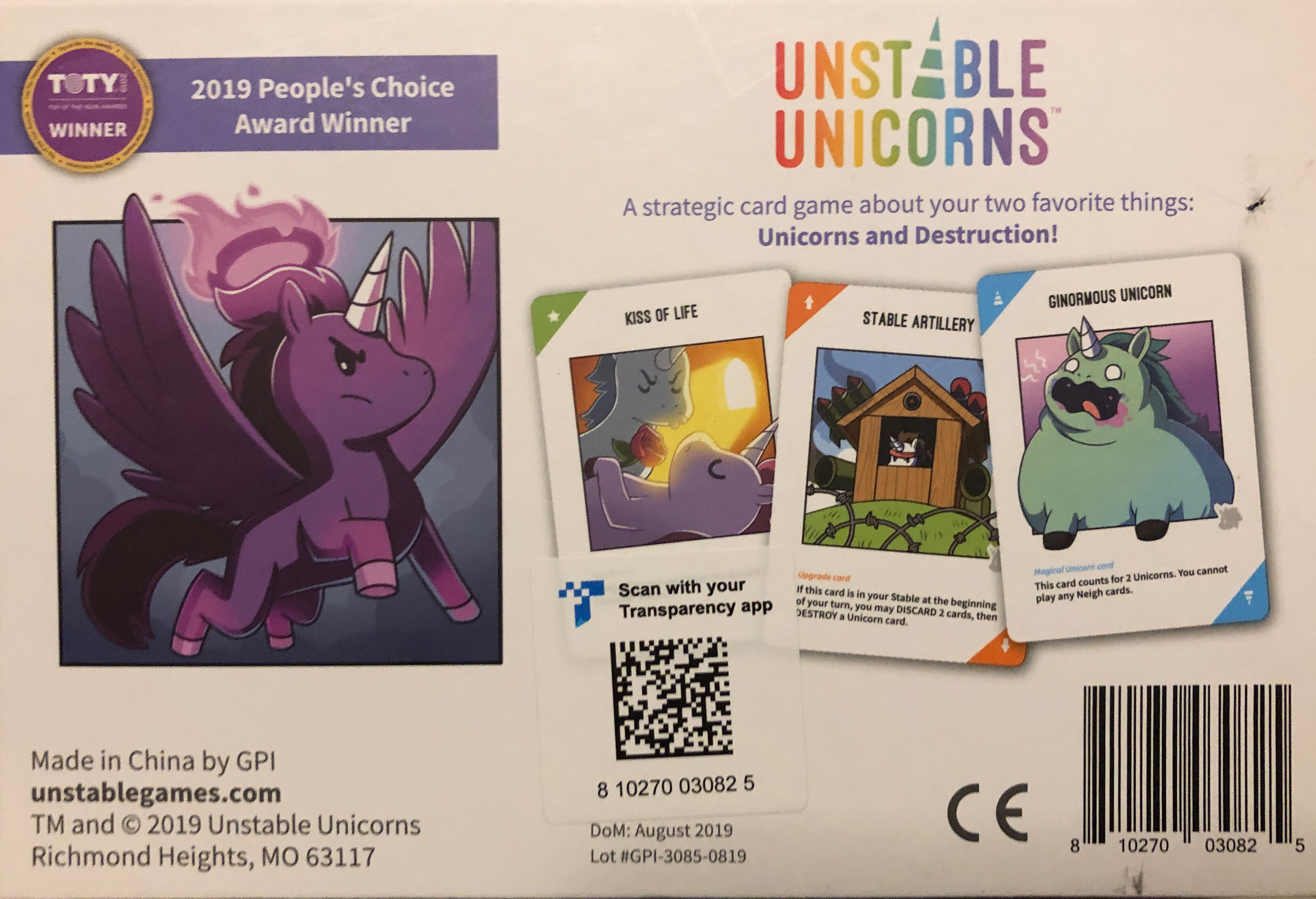 Unstable Unicorns  (2-8) board game collectible [Barcode 810270030825] - Main Image 2