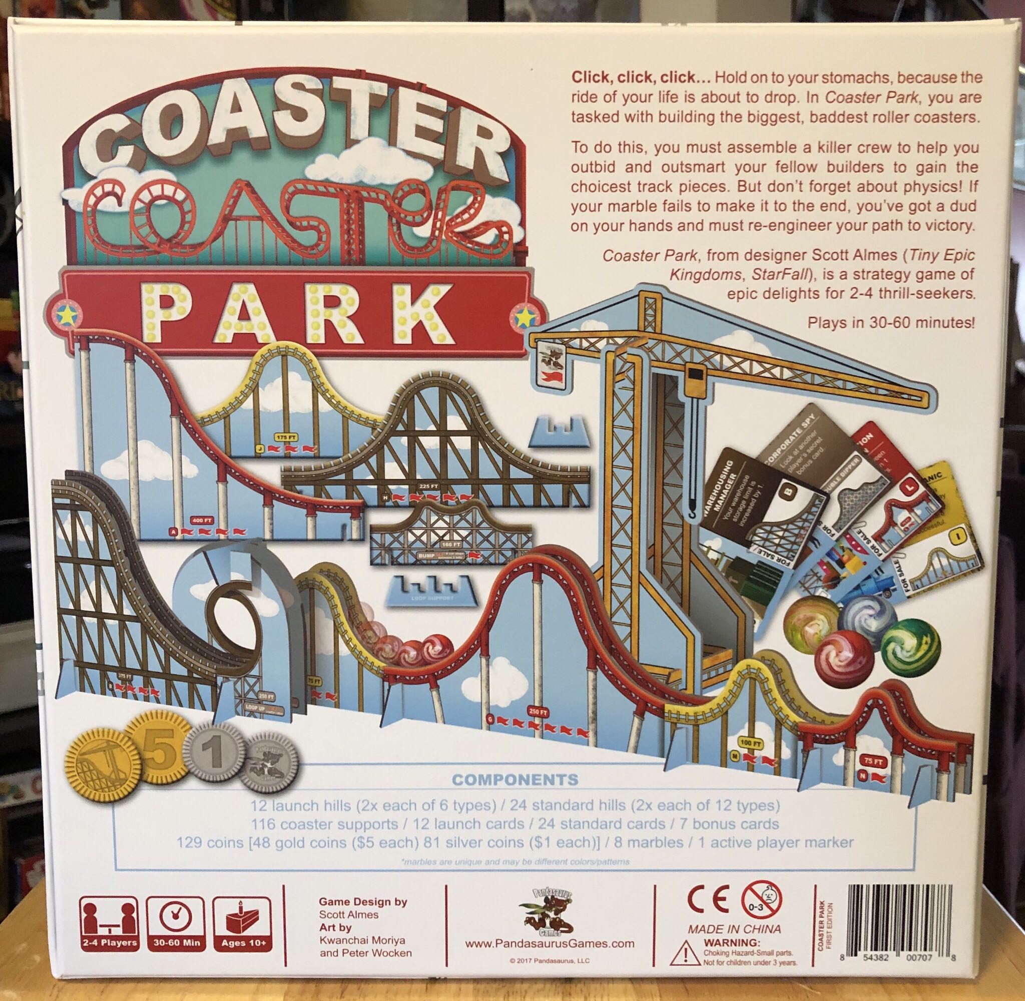 Coaster Park  (2-4) board game collectible [Barcode 854382007078] - Main Image 2