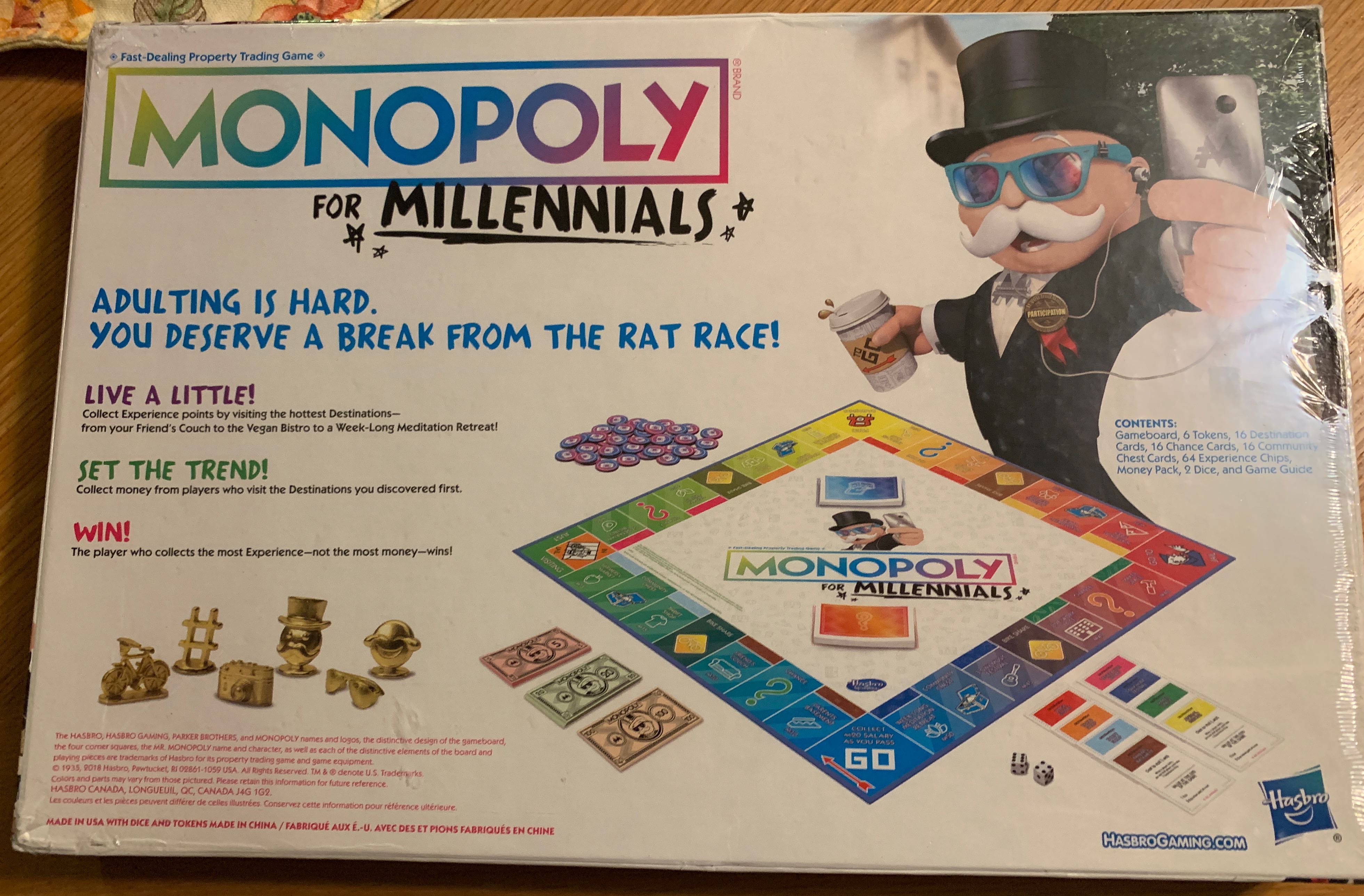 Monopoly: For Millennials  (2-4) board game collectible [Barcode 630509774661] - Main Image 2