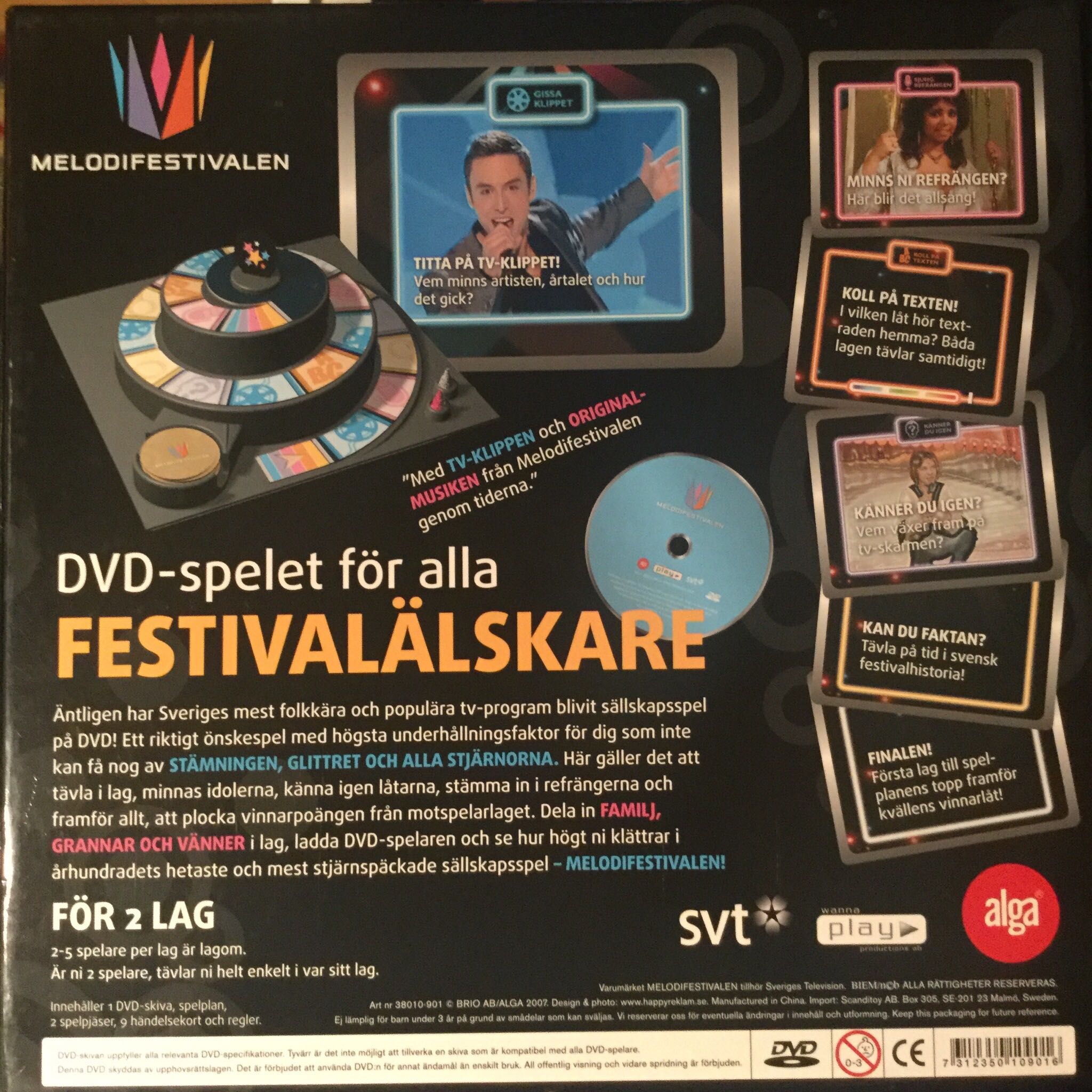 Melodifestivalen  (2-5 spelare / 2 lag) board game collectible [Barcode 7312350109016] - Main Image 2