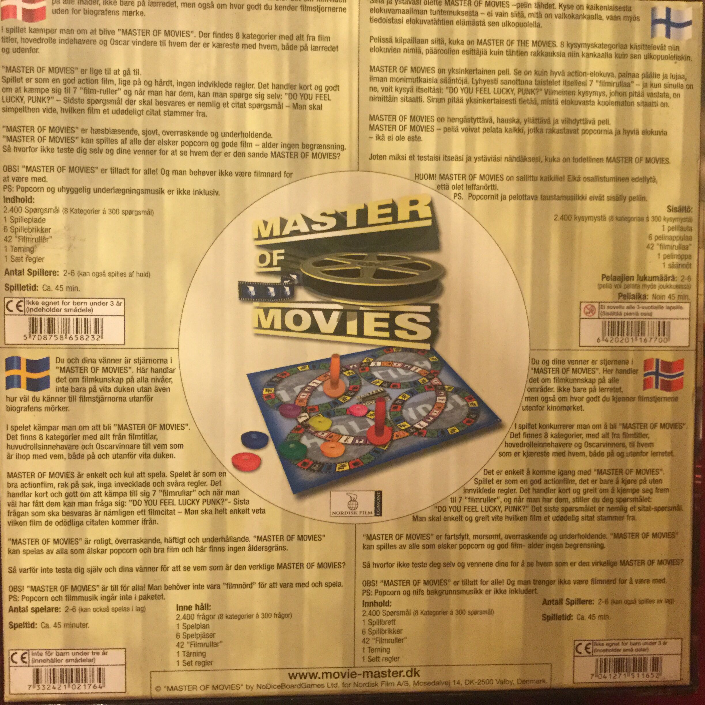 Master of Movies  (2-6) board game collectible [Barcode 7332421021764] - Main Image 2