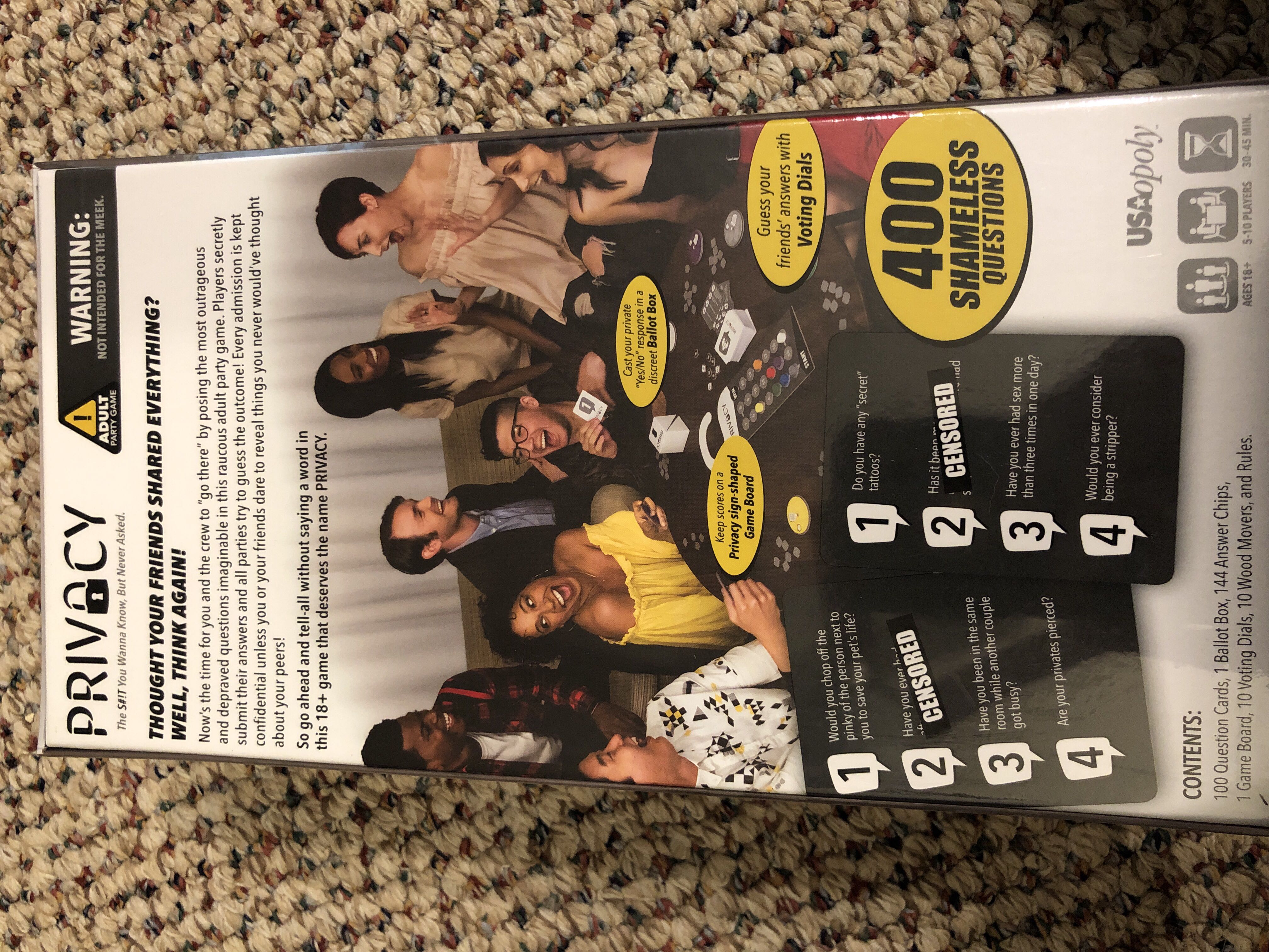 Privacy  (5-10) board game collectible [Barcode 700304049810] - Main Image 2