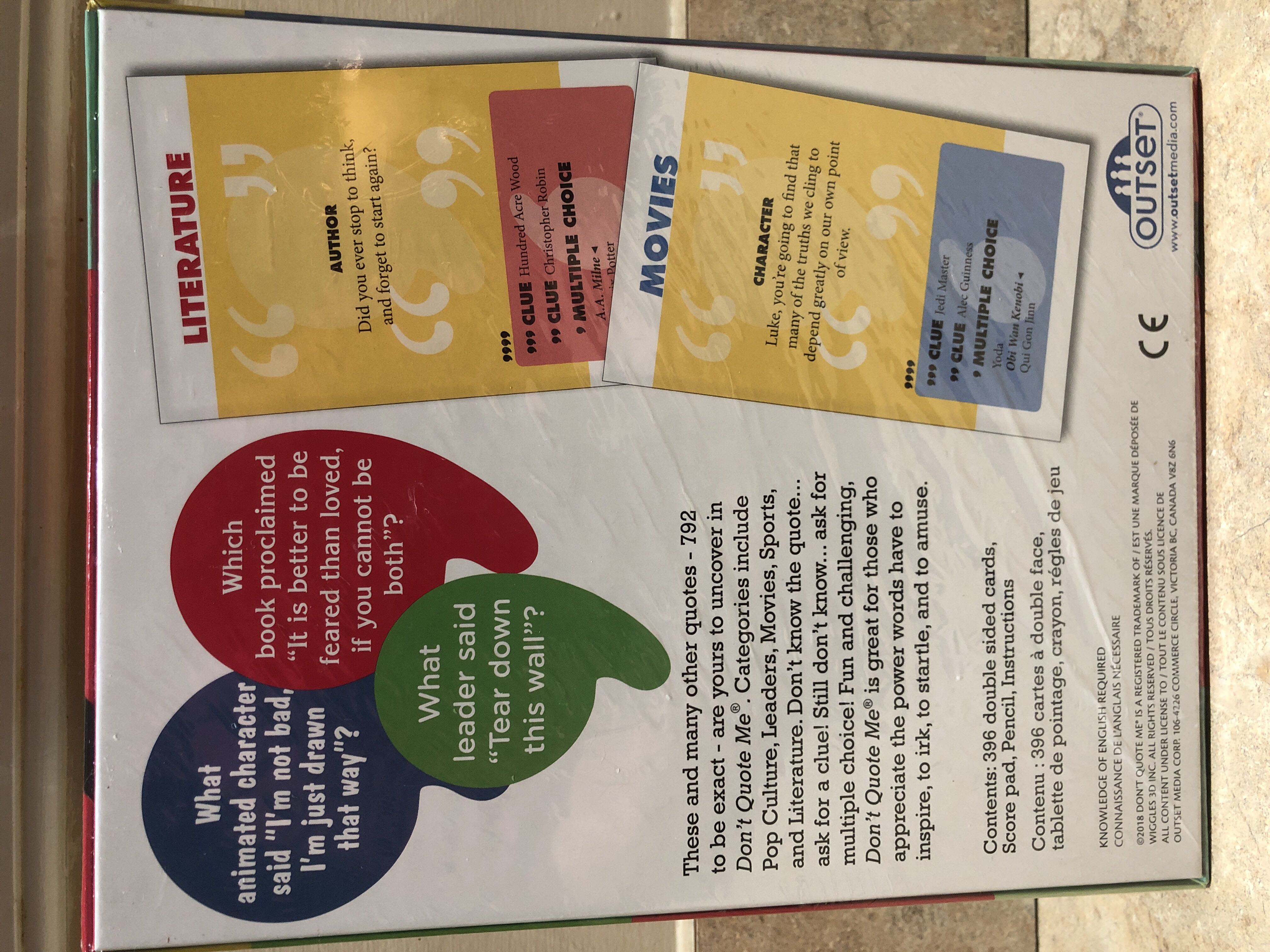 Don’t Quote Me  (2+) board game collectible [Barcode 625012113410] - Main Image 2