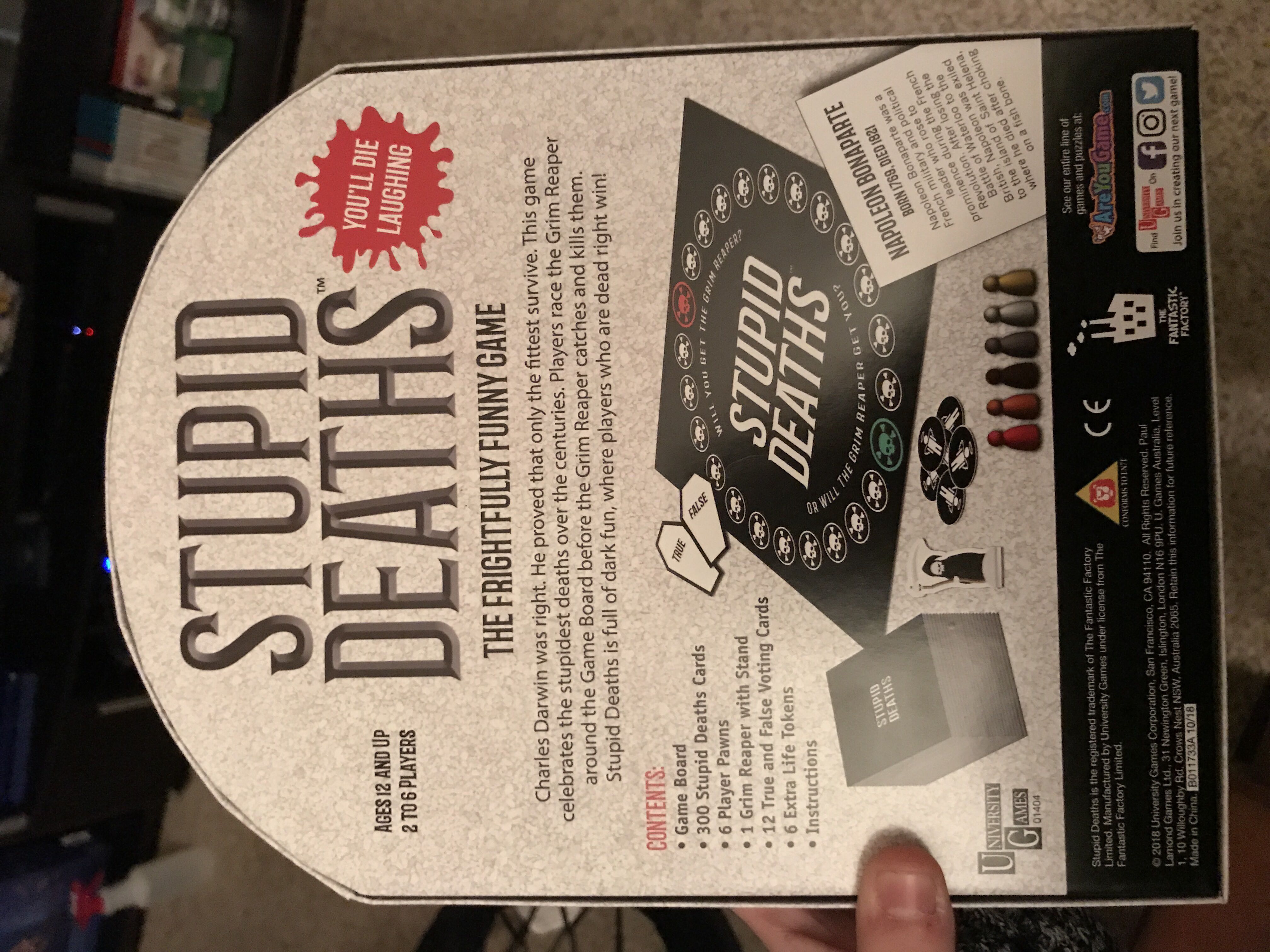 Stupid Deaths  (2-6) board game collectible [Barcode 794764014044] - Main Image 2