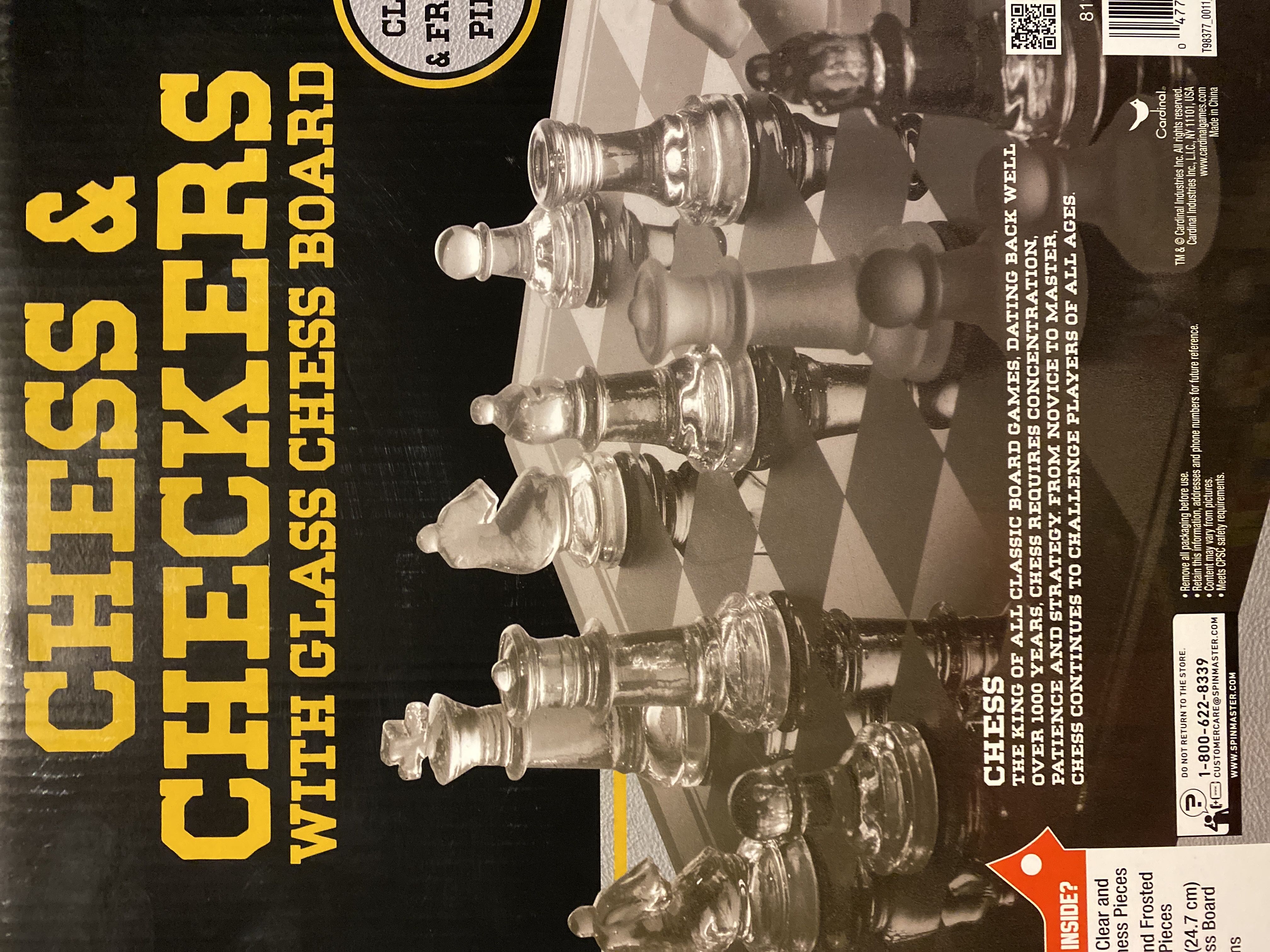 Glass Chess & Checkers  (2) board game collectible [Barcode 047754823806] - Main Image 2