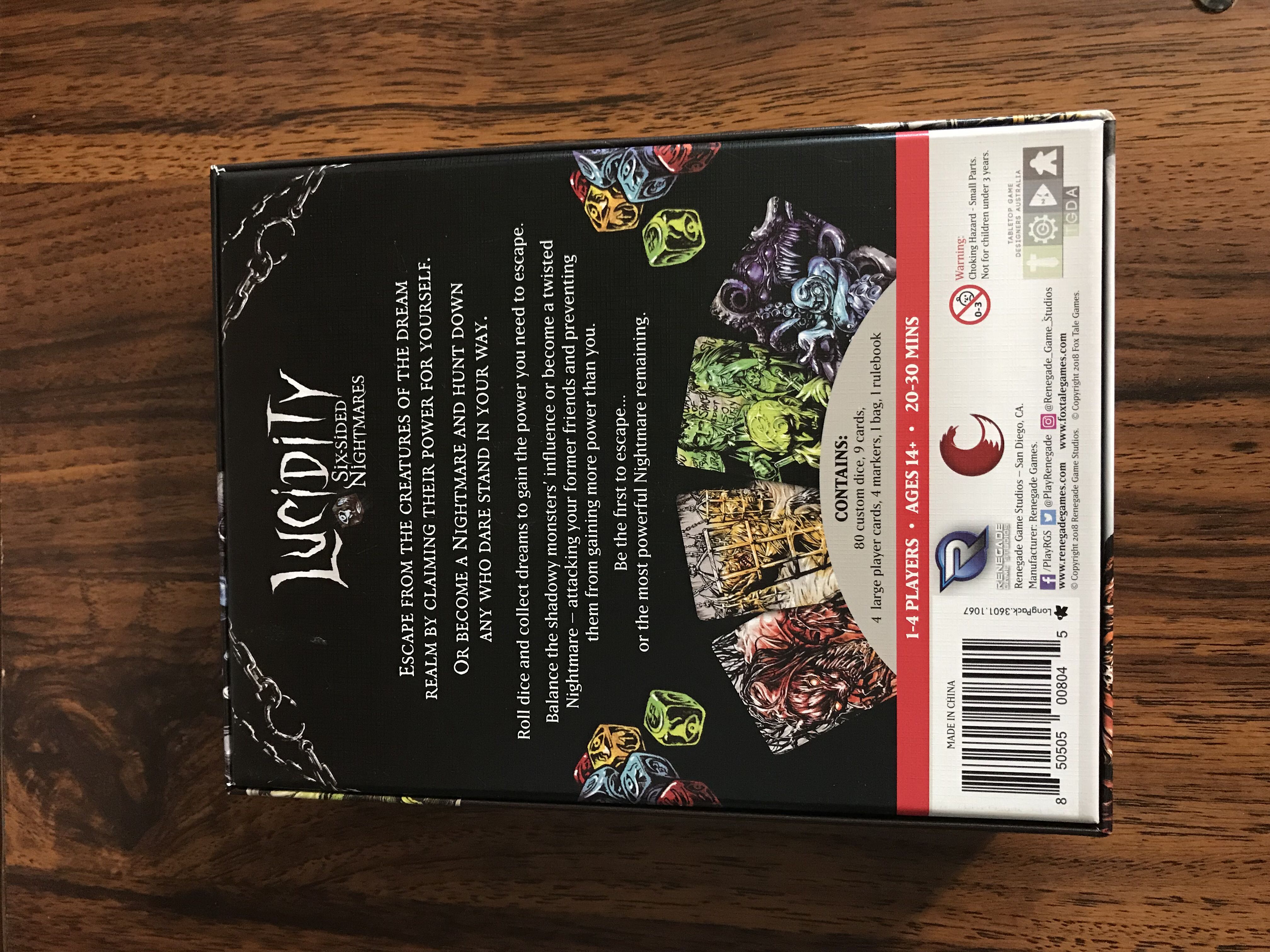 Lucidity: Six-Sided Nightmares  (1-4) board game collectible [Barcode 850505008045] - Main Image 2