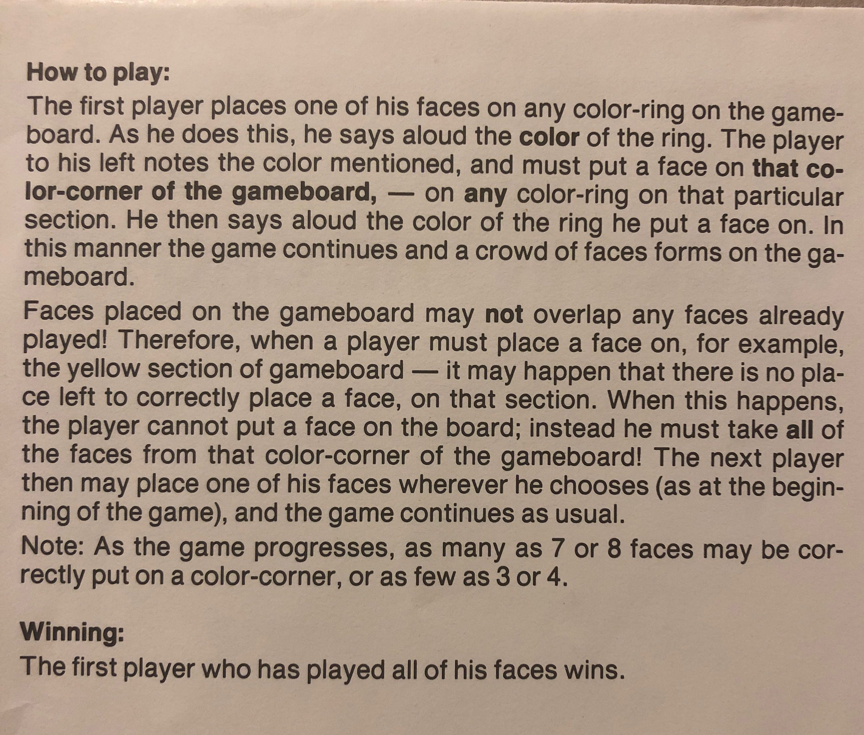 Faces In The Crowd  (2 To 4) board game collectible - Main Image 3
