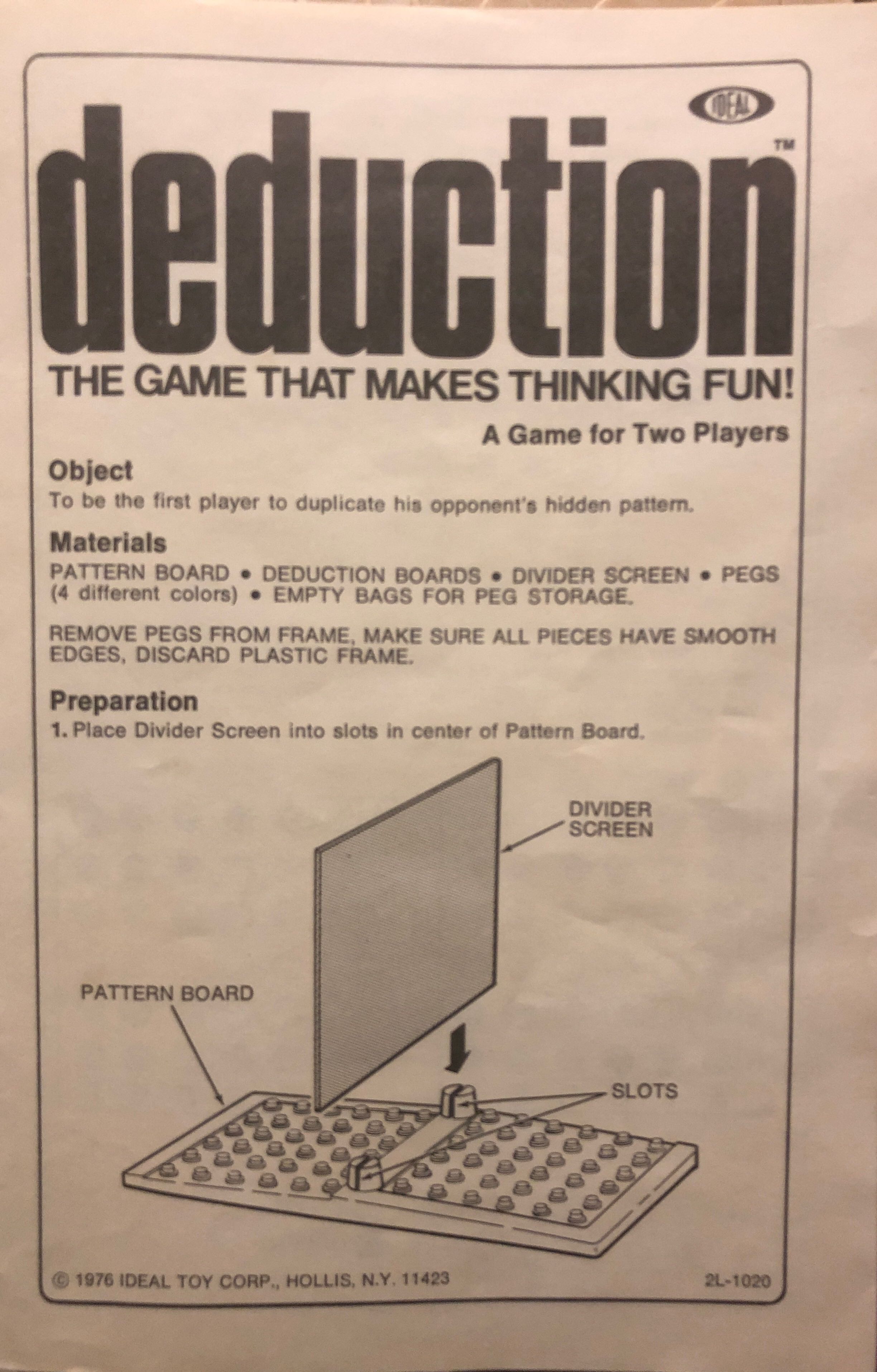 Deduction  (2) board game collectible - Main Image 2