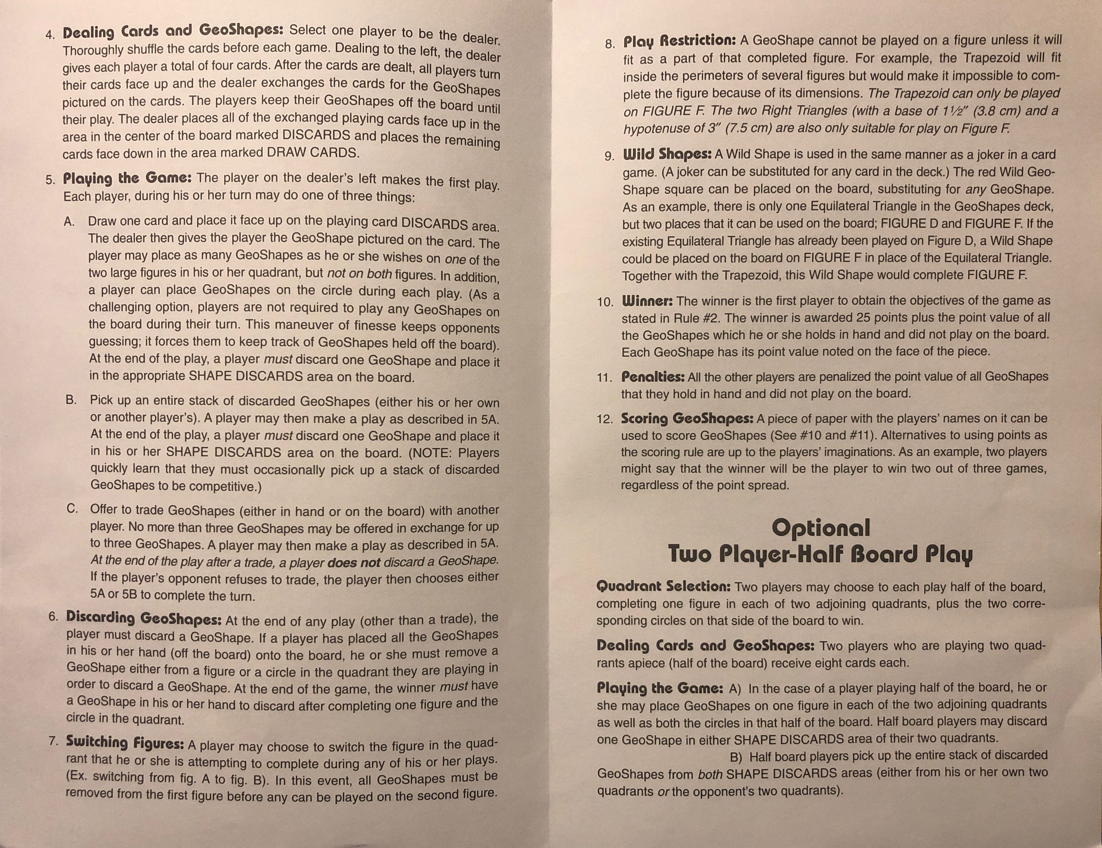 Geoshapes  (2 To 4) board game collectible - Main Image 3