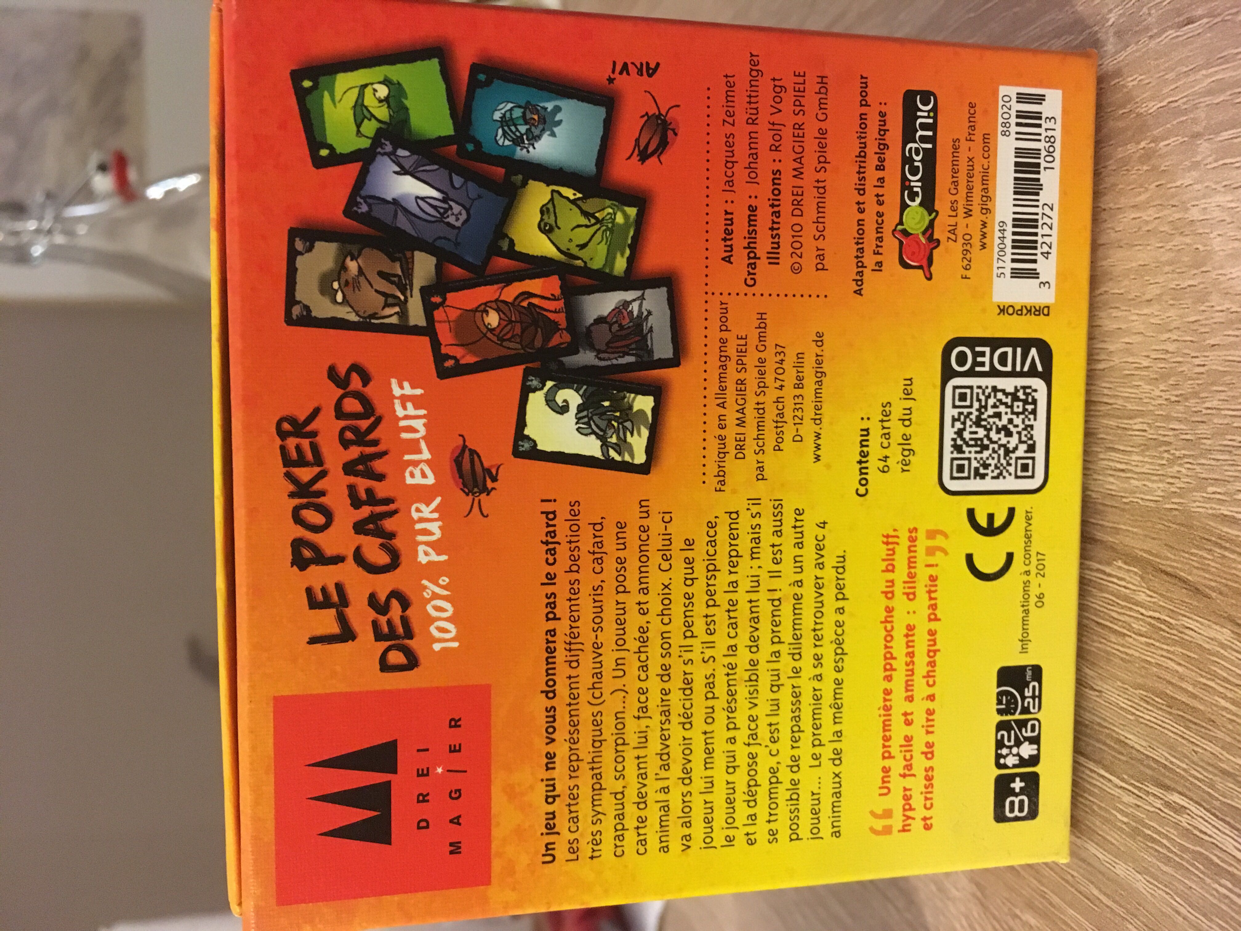 Le Poker De Cafards  (2-6) board game collectible [Barcode 3421272106813] - Main Image 2