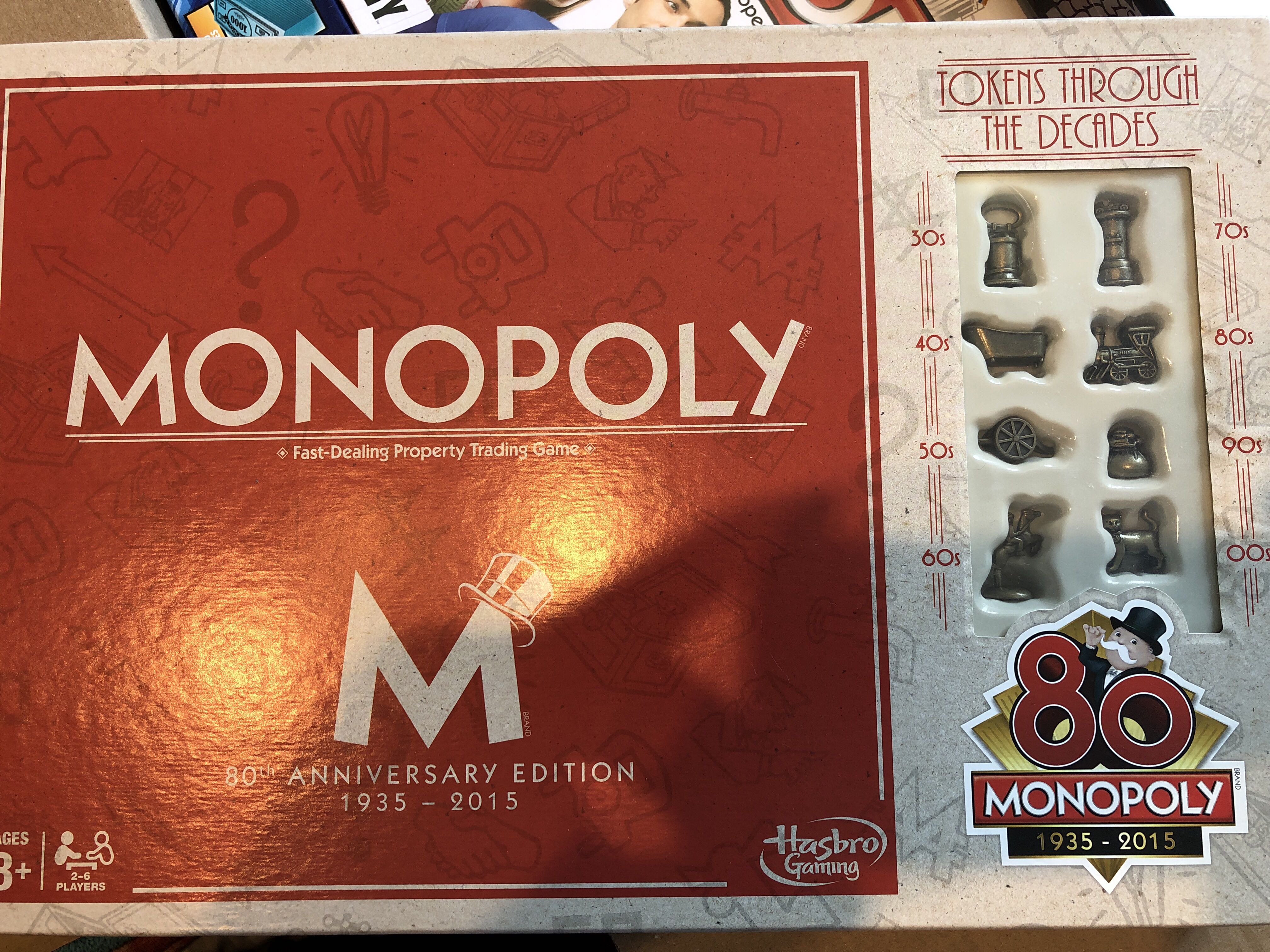 Monopoly 80th Anniversary Edition  (2-4) board game collectible [Barcode 5010994839321] - Main Image 1