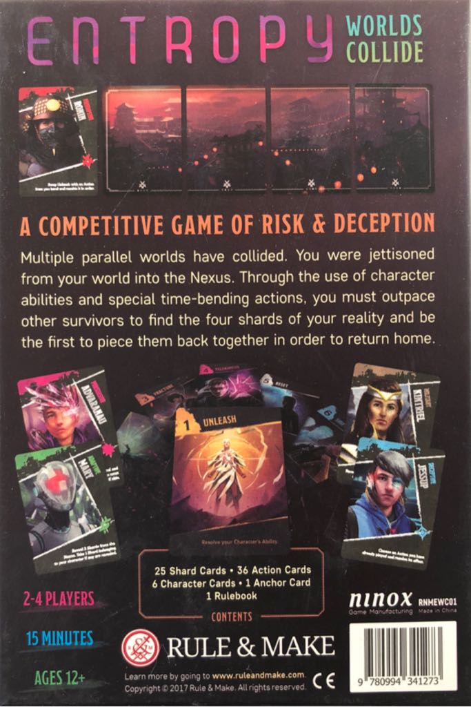 Entropy: Worlds Collide  (2-4) board game collectible [Barcode 9780994341273] - Main Image 2