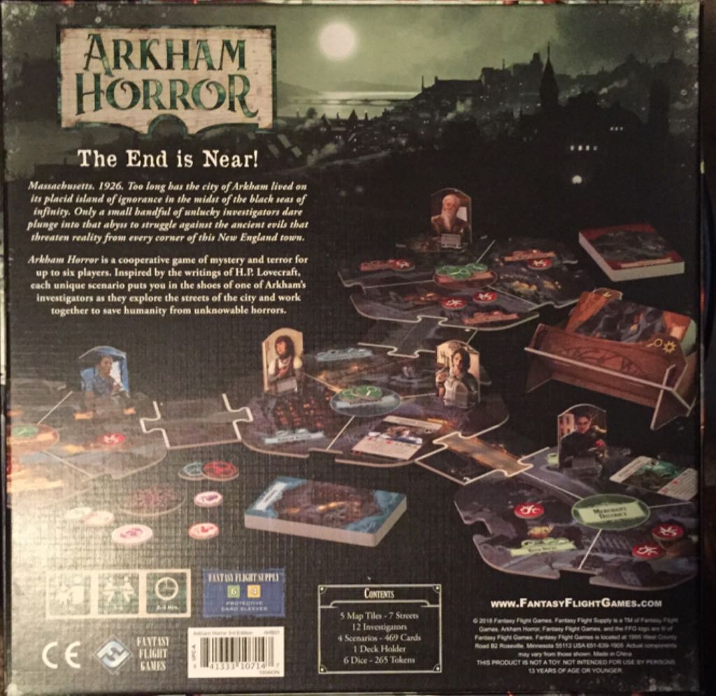 Arkham Horror (3rd)  (1-6) board game collectible [Barcode 841333107147] - Main Image 2