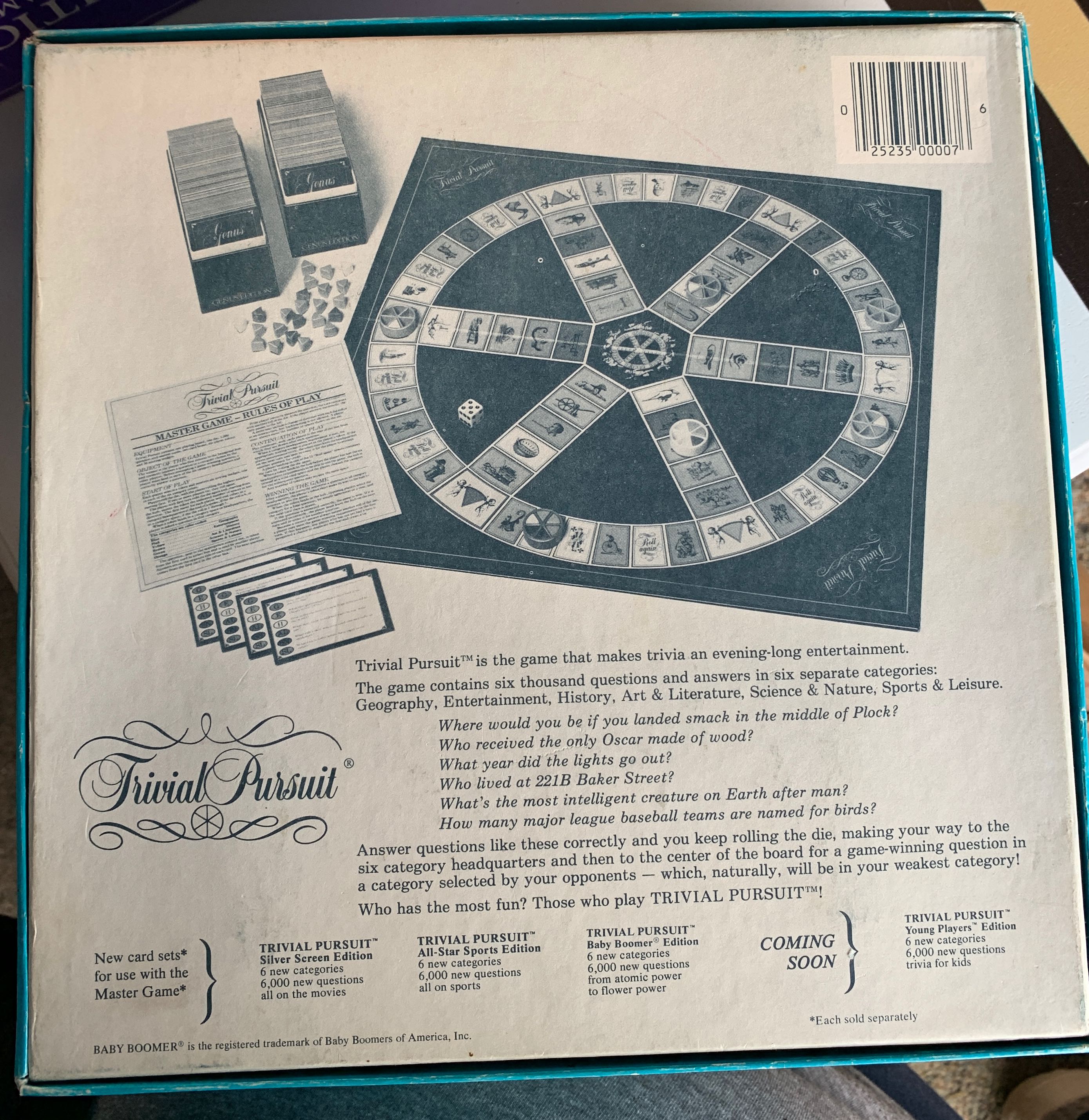 Trivial Pursuit Young Players Edition (question boxes only)  (2-24) board game collectible [Barcode 025235000076] - Main Image 2