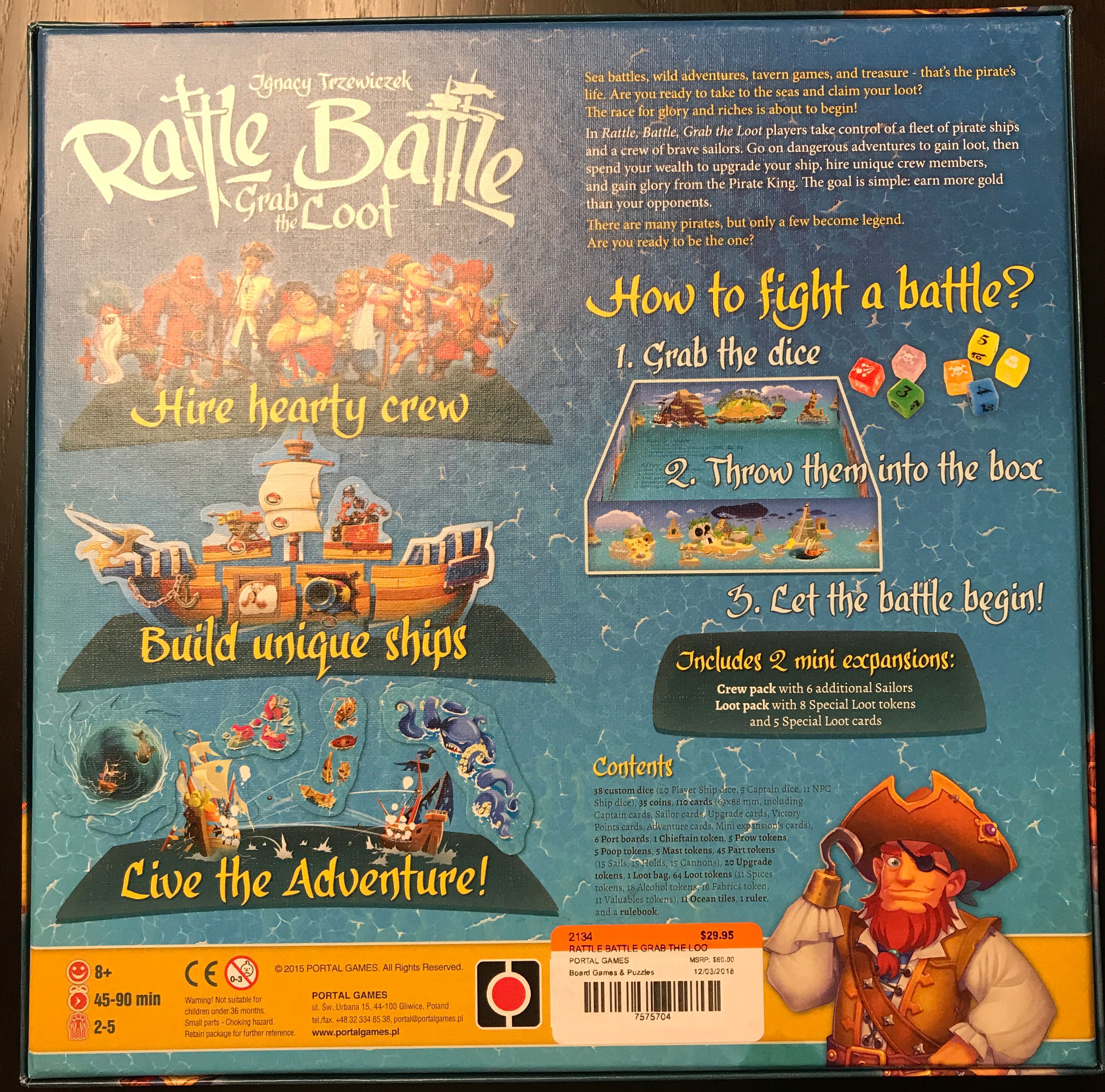 Rattle The Battle: Grab The Loot  (2-5) board game collectible - Main Image 2