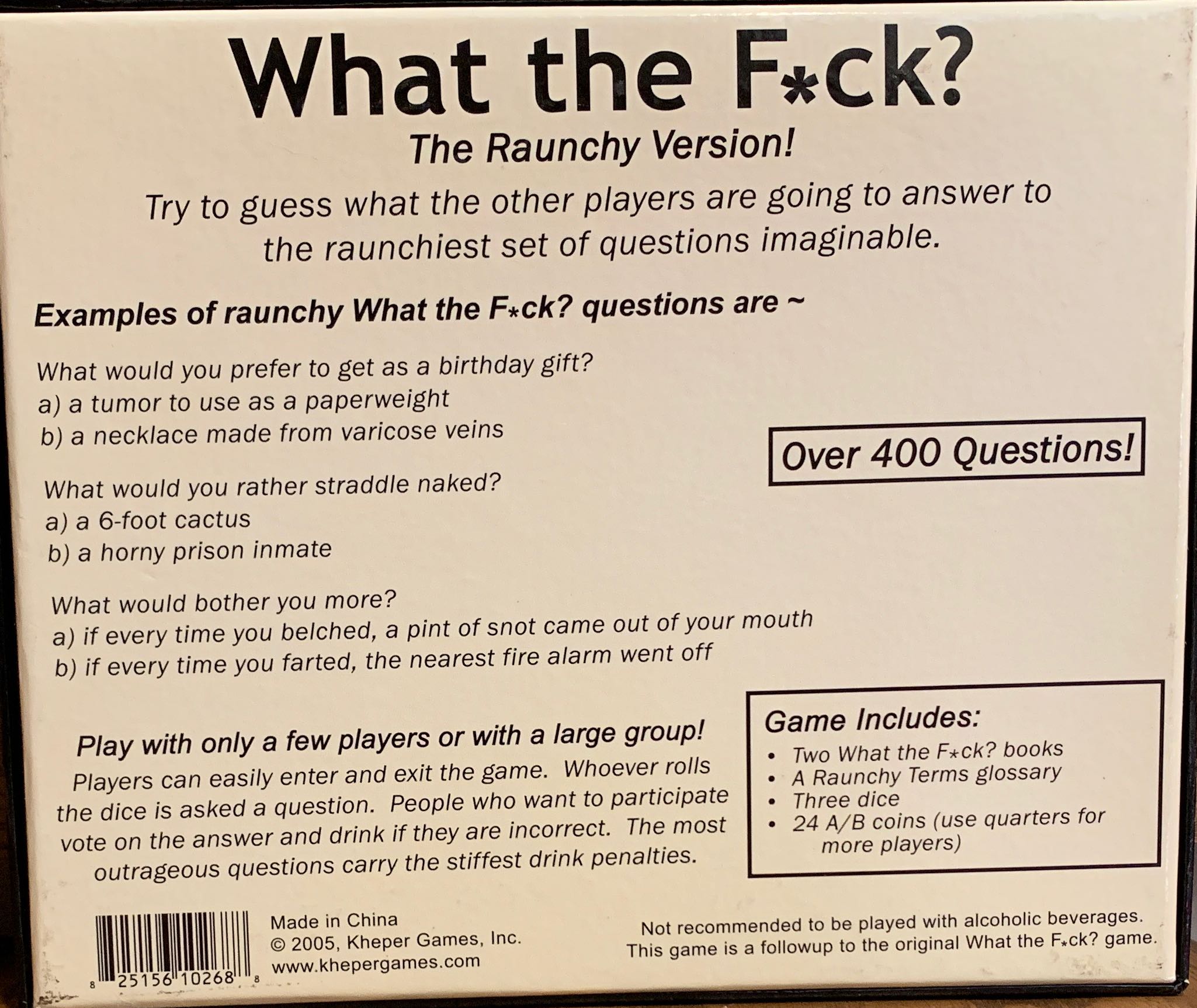 What The F*ck?  -  The Raunchy Version!  (2 - 100+) board game collectible [Barcode 825156102688] - Main Image 2