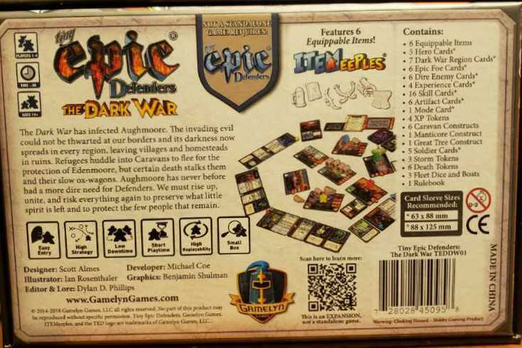 Tiny Epic Defenders: The Dark War  (1-4) board game collectible [Barcode 728028450958] - Main Image 2