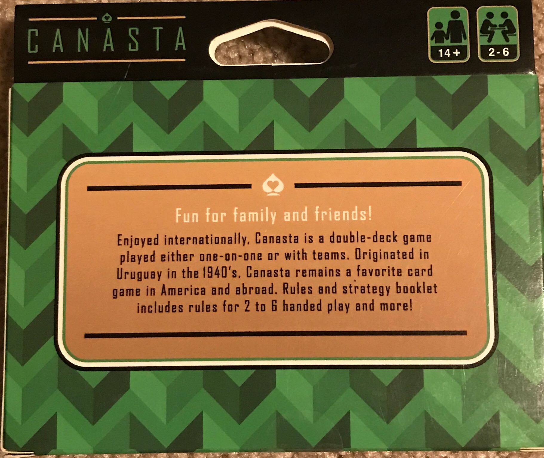 Canasta  (2-4) board game collectible [Barcode 757951115306] - Main Image 2