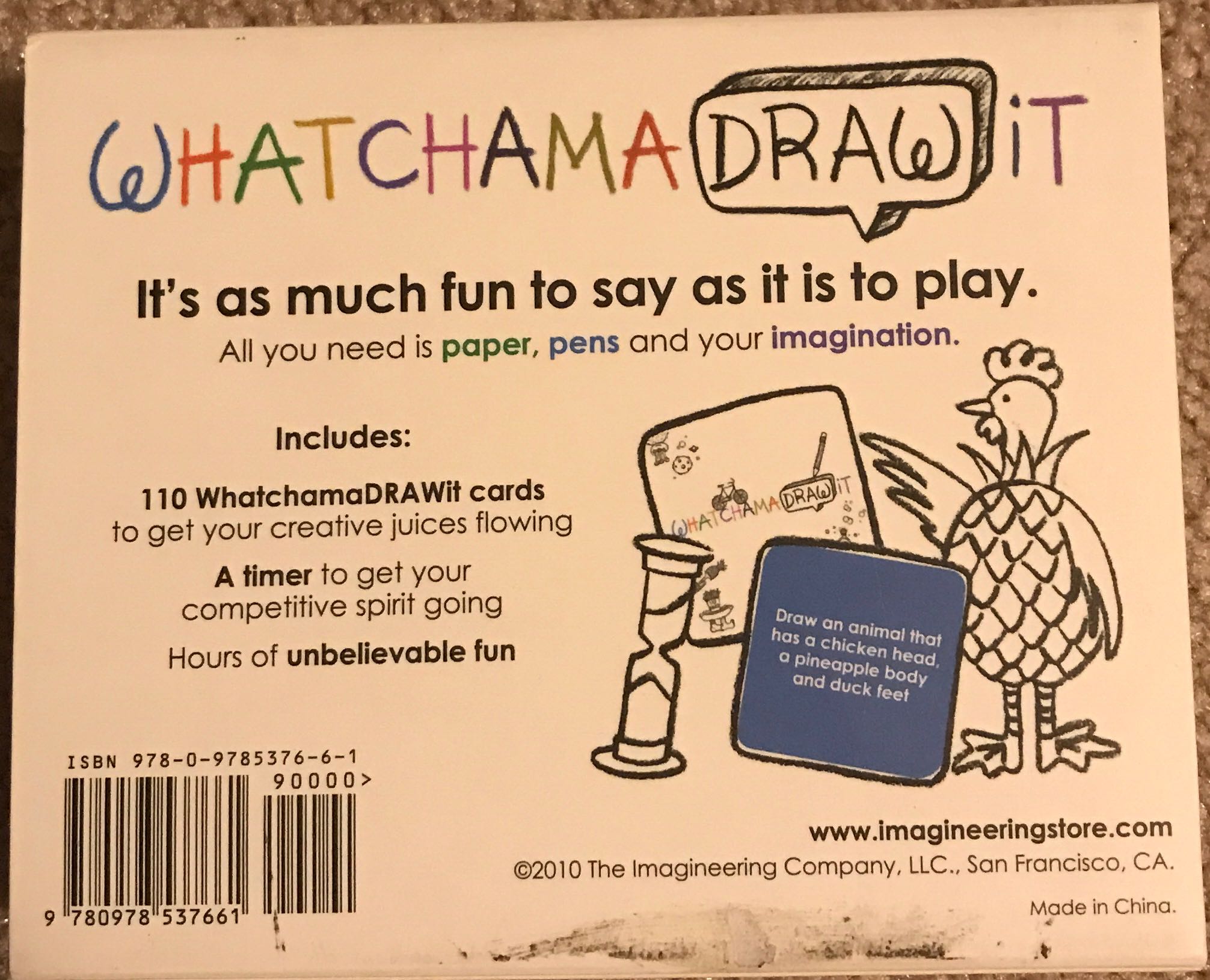 WhatchamaDRAWit  (2-4) board game collectible [Barcode 9780978537661] - Main Image 2