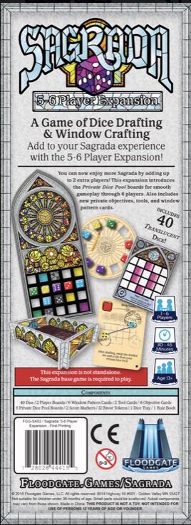 Sagrada 5-6 Player Expansion  (1-6) board game collectible - Main Image 2