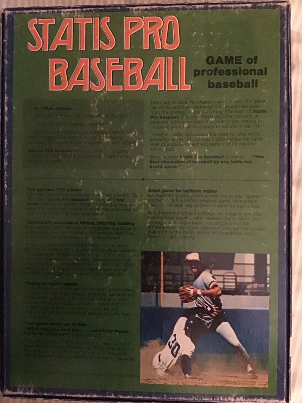 Status Pro Baseball 1985  (1-26 Players) board game collectible [Barcode 045708092407] - Main Image 2