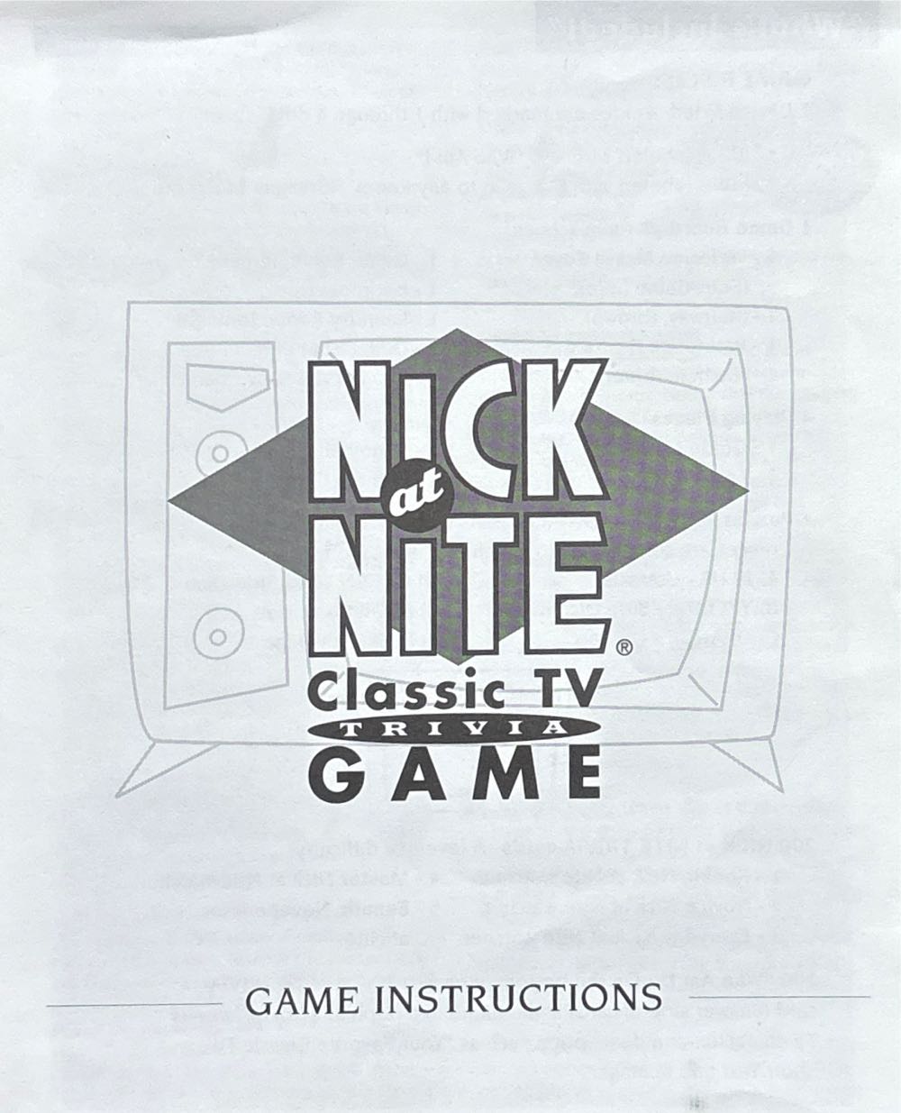 Nick At Nite Classic TV Trivia Game  (2 +) board game collectible [Barcode 047754020502] - Main Image 4