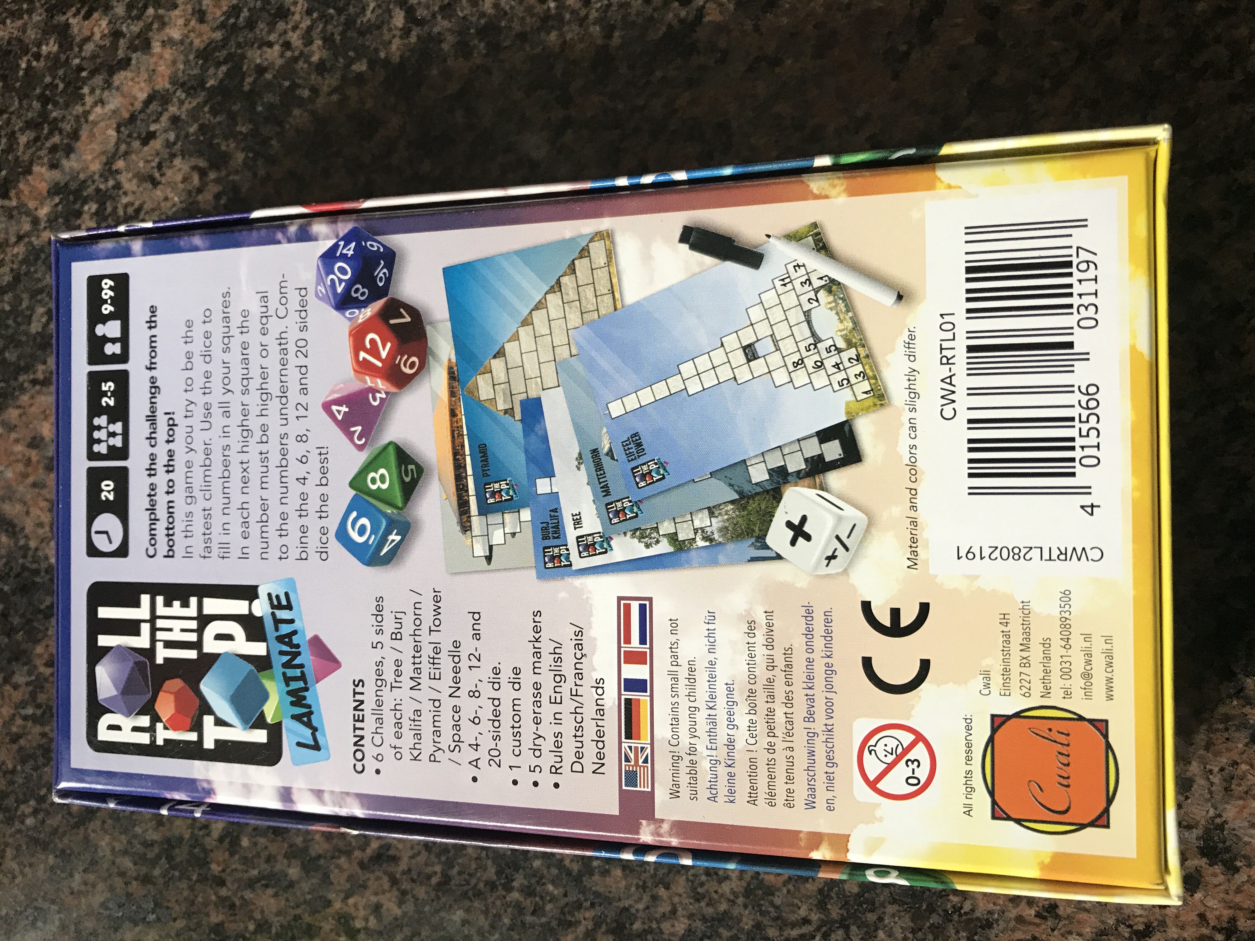 Roll To The Top Laminate  (5) board game collectible [Barcode 4015566031197] - Main Image 2