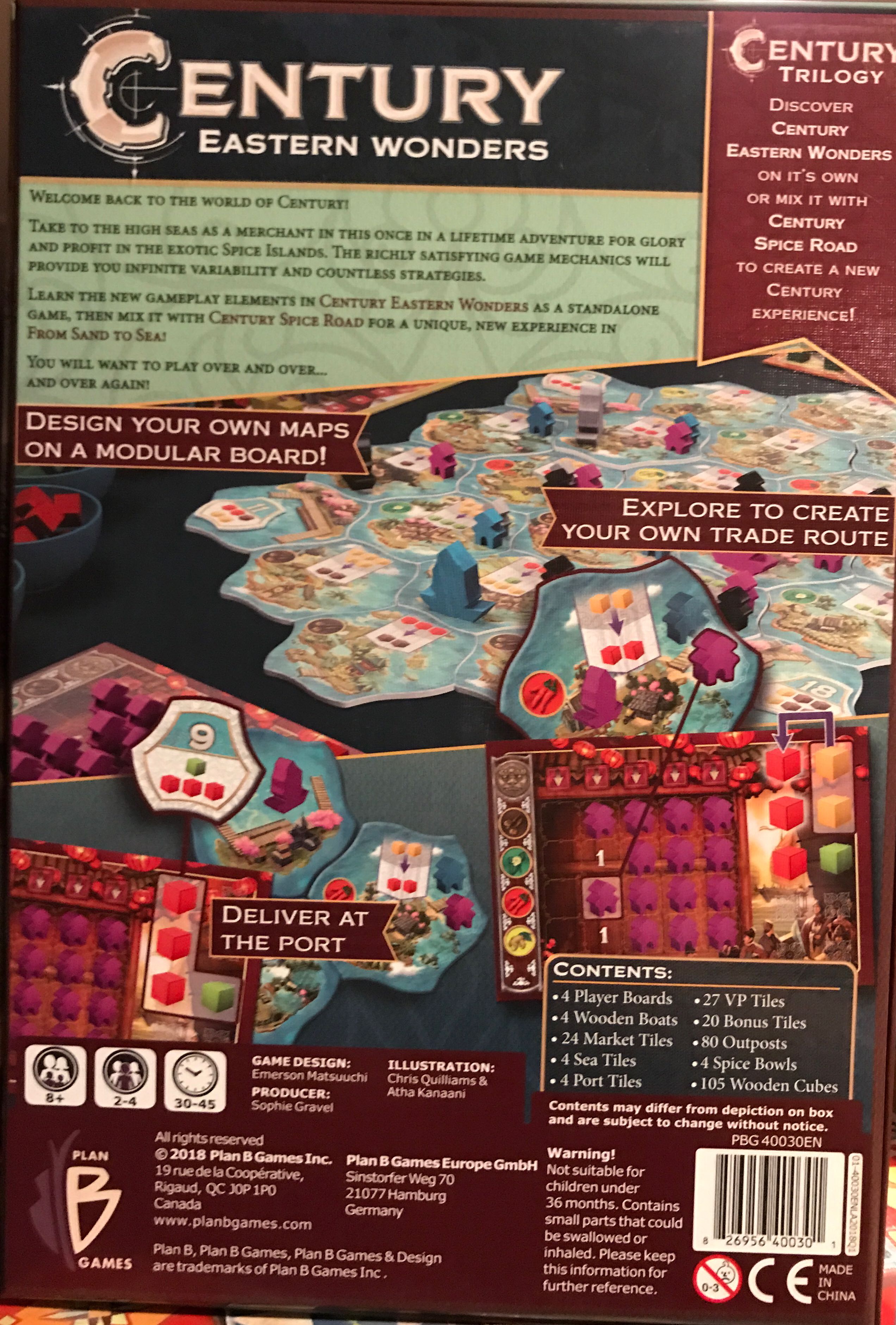 Century Eastern Wonders  (2 - 4) board game collectible [Barcode 826956400301] - Main Image 2