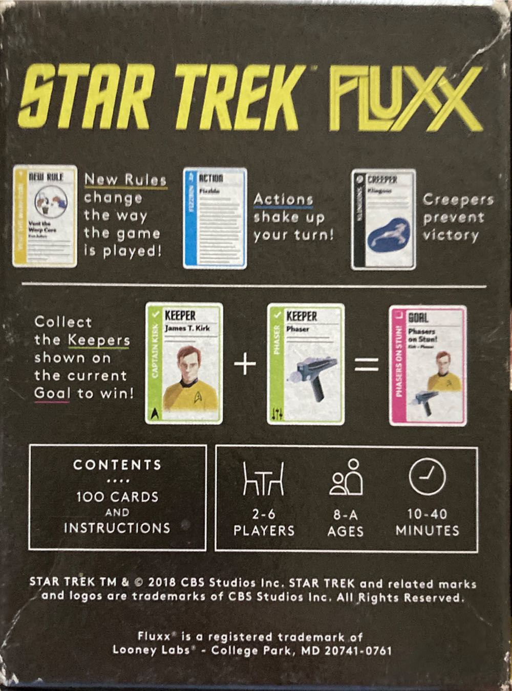 Fluxx: Star Trek  (2-6) board game collectible [Barcode 857848004635] - Main Image 2