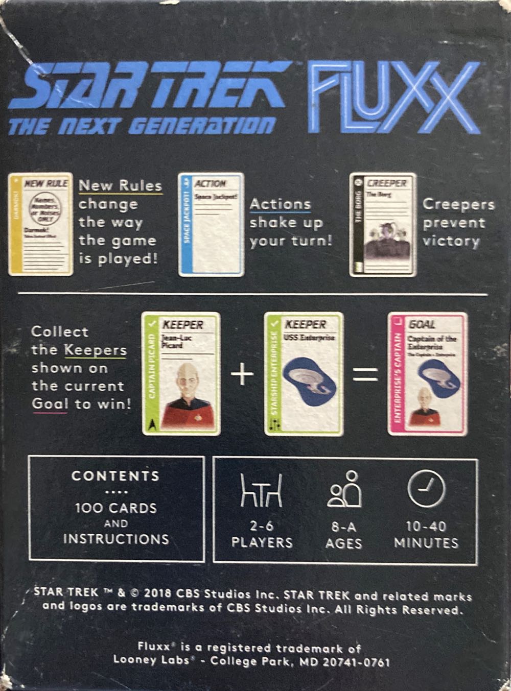 Fluxx Star Trek: TNG  (2-6) board game collectible [Barcode 857848004642] - Main Image 2
