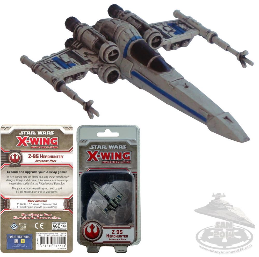 Star Wars X-Wing: Z-95 Headhunter Expansion Pack  (2) board game collectible [Barcode 9781616617714] - Main Image 2