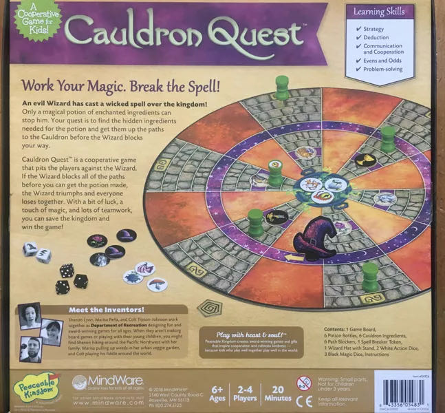 Cauldron Quest  (2-4) board game collectible [Barcode 643356054831] - Main Image 2