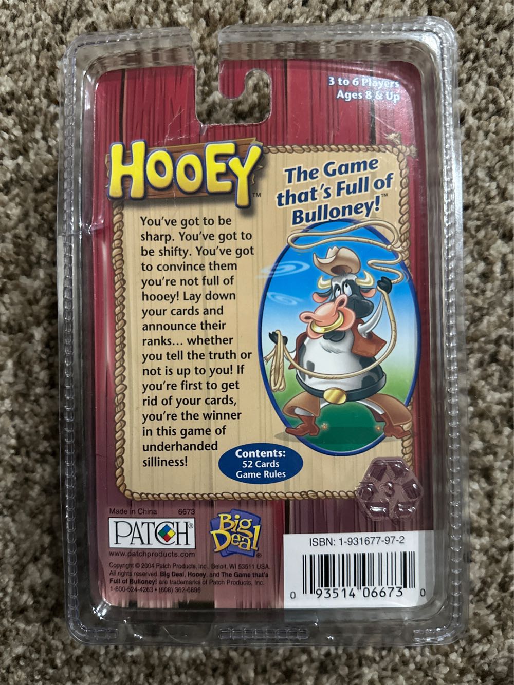 Hooey  (3-6) board game collectible [Barcode 093514066730] - Main Image 2