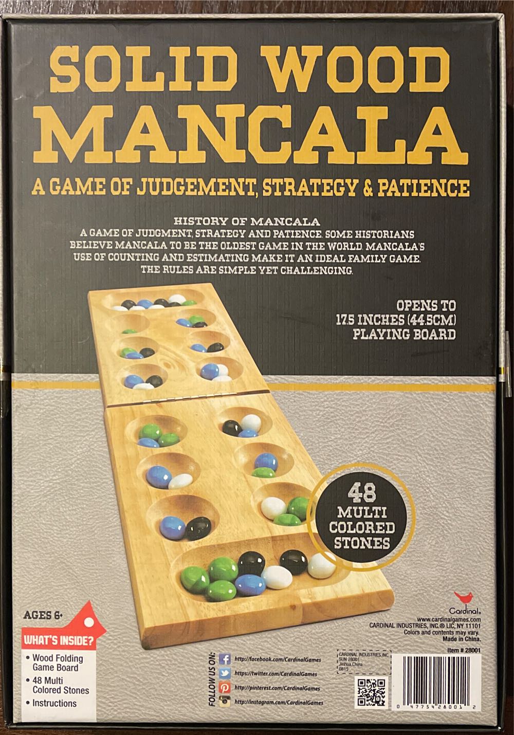 Mancala  board game collectible [Barcode 047754280012] - Main Image 3