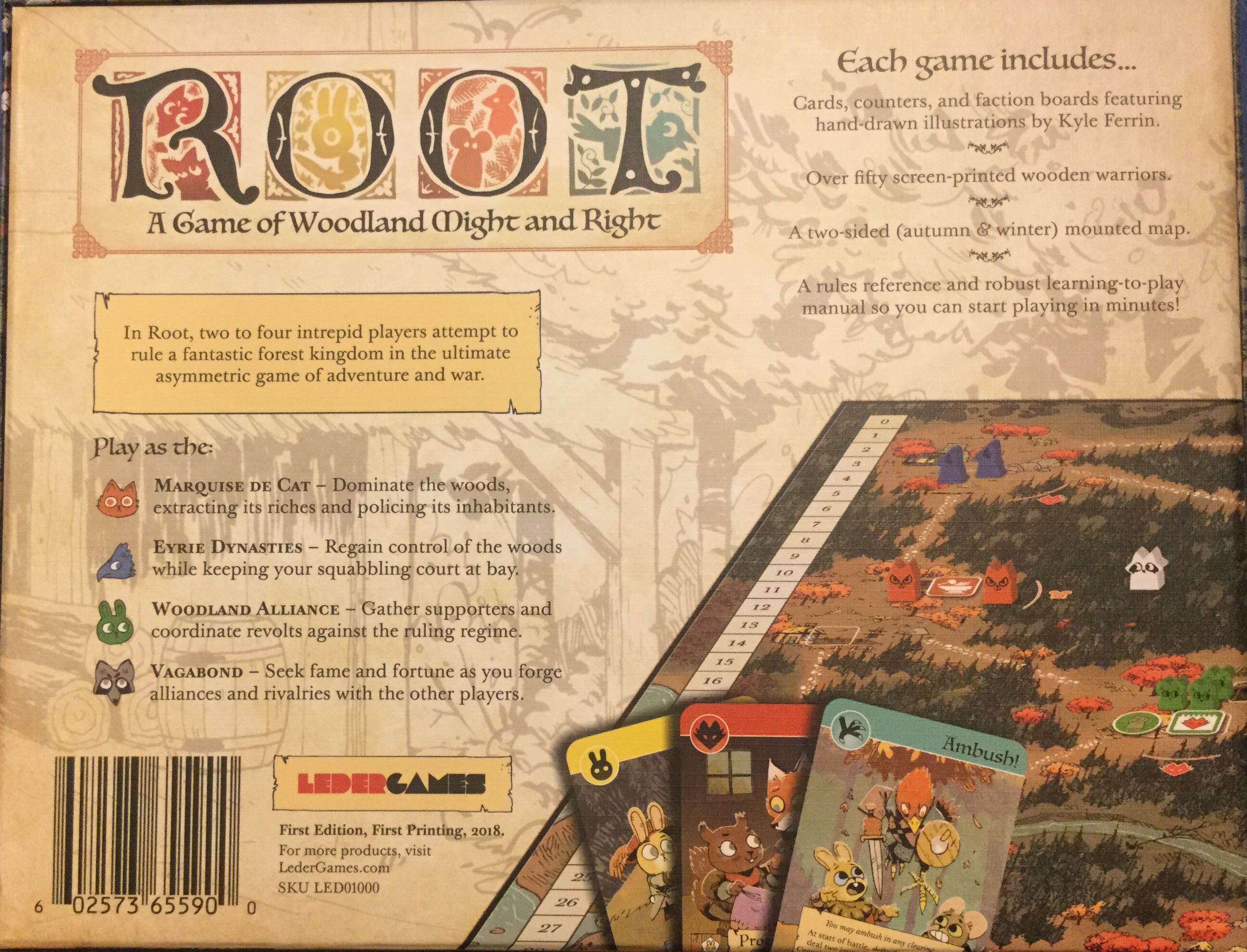 Root: A Game Of Woodland Might And Right  (2-4) board game collectible [Barcode 602573655900] - Main Image 2