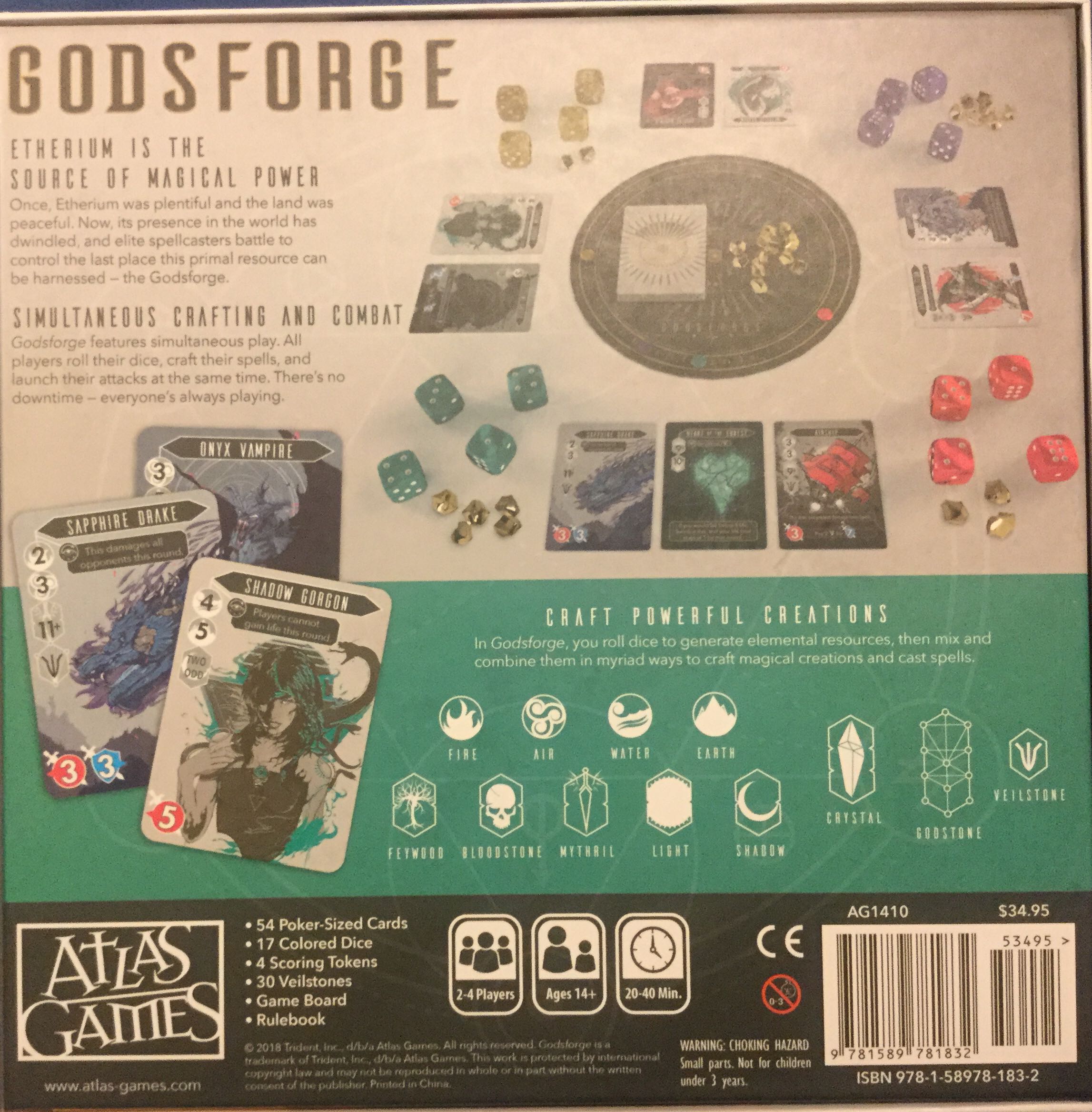 Godsforge  (2-4) board game collectible [Barcode 9781589781832] - Main Image 2